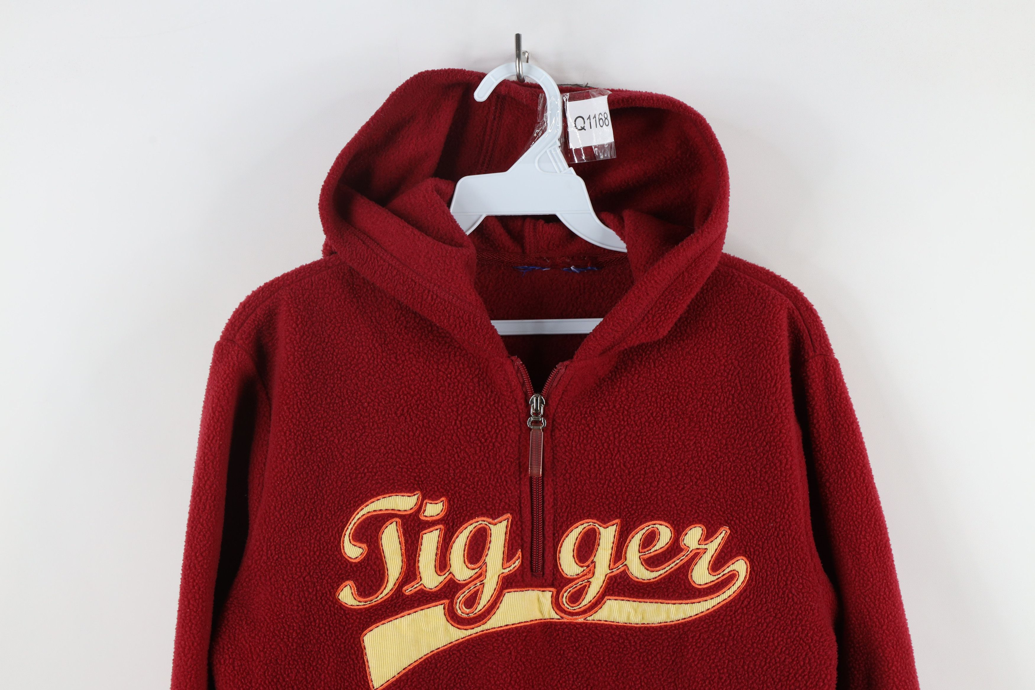 Disney × Vintage Vintage 90s Disney Winnie the Pooh Tigger Fleece Hoodie Red Size M / US 6-8 / IT 42-44 - 2 Thumbnail