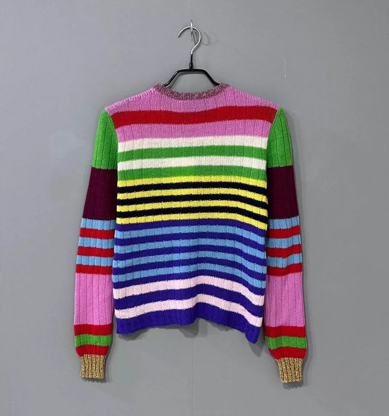 Gucci Gucci Rainbow embroidered sweater 2506-Nextarrow Size XS / US 0-2 / IT 36-38 - 3 Thumbnail