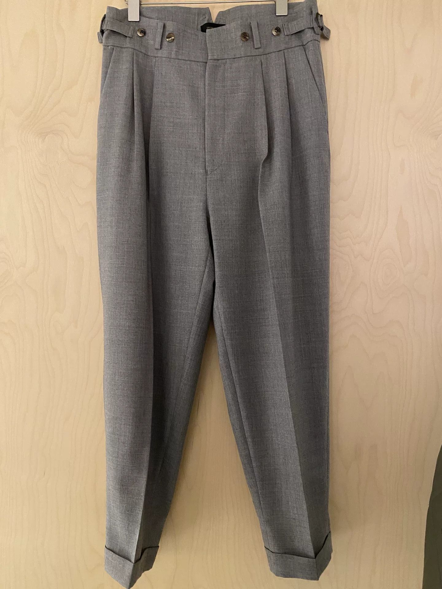Undercover UNDERCOVER Light Gray Wool Tapered Pants Size US 32 / EU 48 - 1 Thumbnail