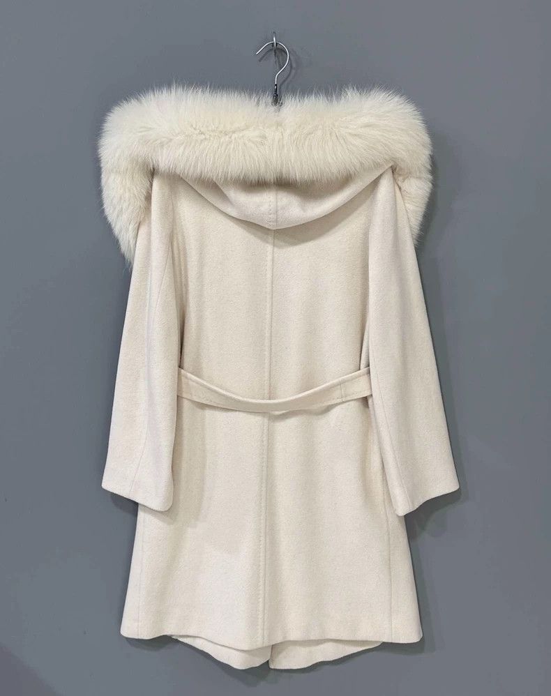 Max Mara Max Mara Long Fur Collar Bathrobe Coat Size M / US 6-8 / IT 42-44 - 3 Thumbnail