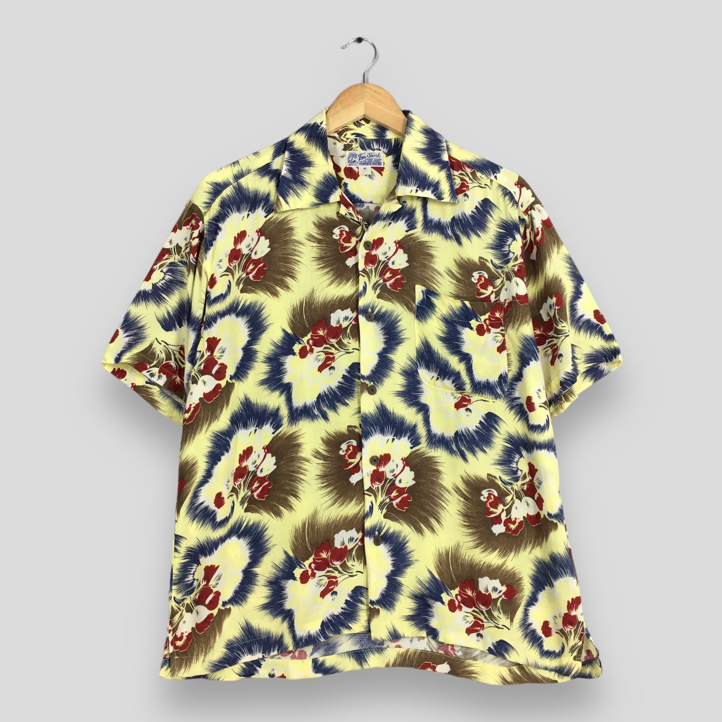 Vintage Vintage Tom Short Hawaiian Flower Rayon Shirt Medium Size US M / EU 48-50 / 2 - 1 Thumbnail