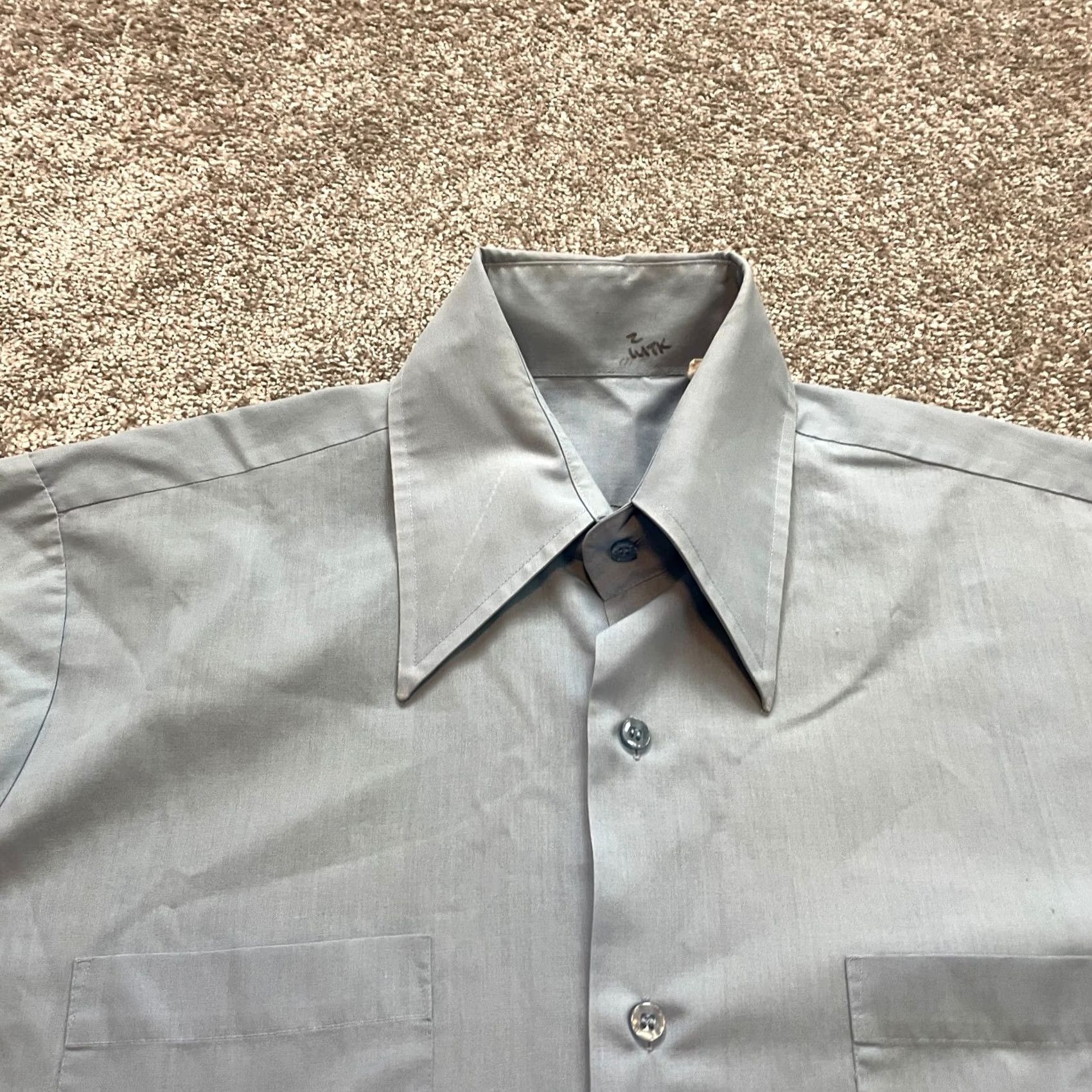 Vintage Unbranded Button Up Shirt Mens XL Light Blue Short Sleeve Collared Pocket Tee 16 Vintage Size US XL / EU 56 / 4 - 6 Thumbnail