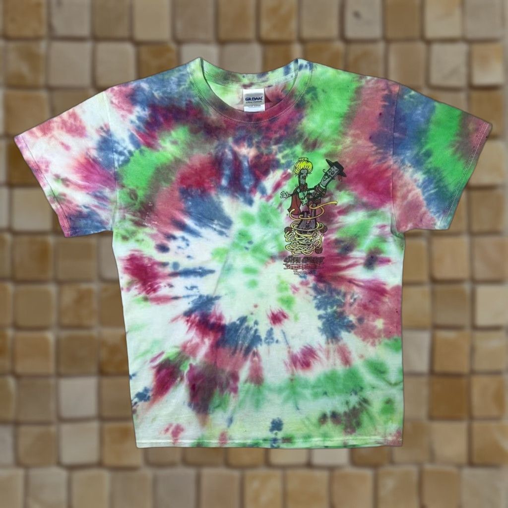 Gildan Side Street Pizza & Pasta Souvenir Graphic Tie Dye T-Shirt Medium Mens Short Sleeve Crew Neck Color Multicoloured Graphic Print Chest Back 3092 Size US M / EU 48-50 / 2 - 1 Thumbnail