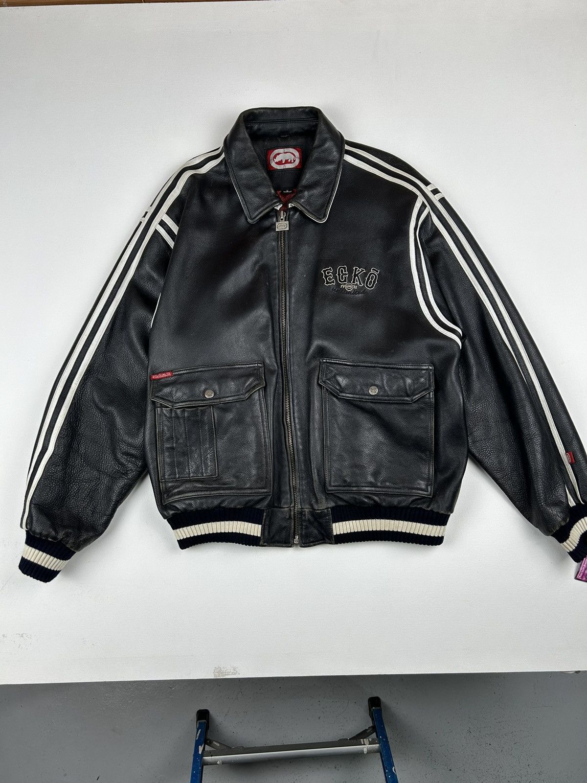 Ecko Unltd. × Vintage 90s-2000s Ecko Unlimited Leather Jacket Size US L / EU 52-54 / 3 - 3 Thumbnail