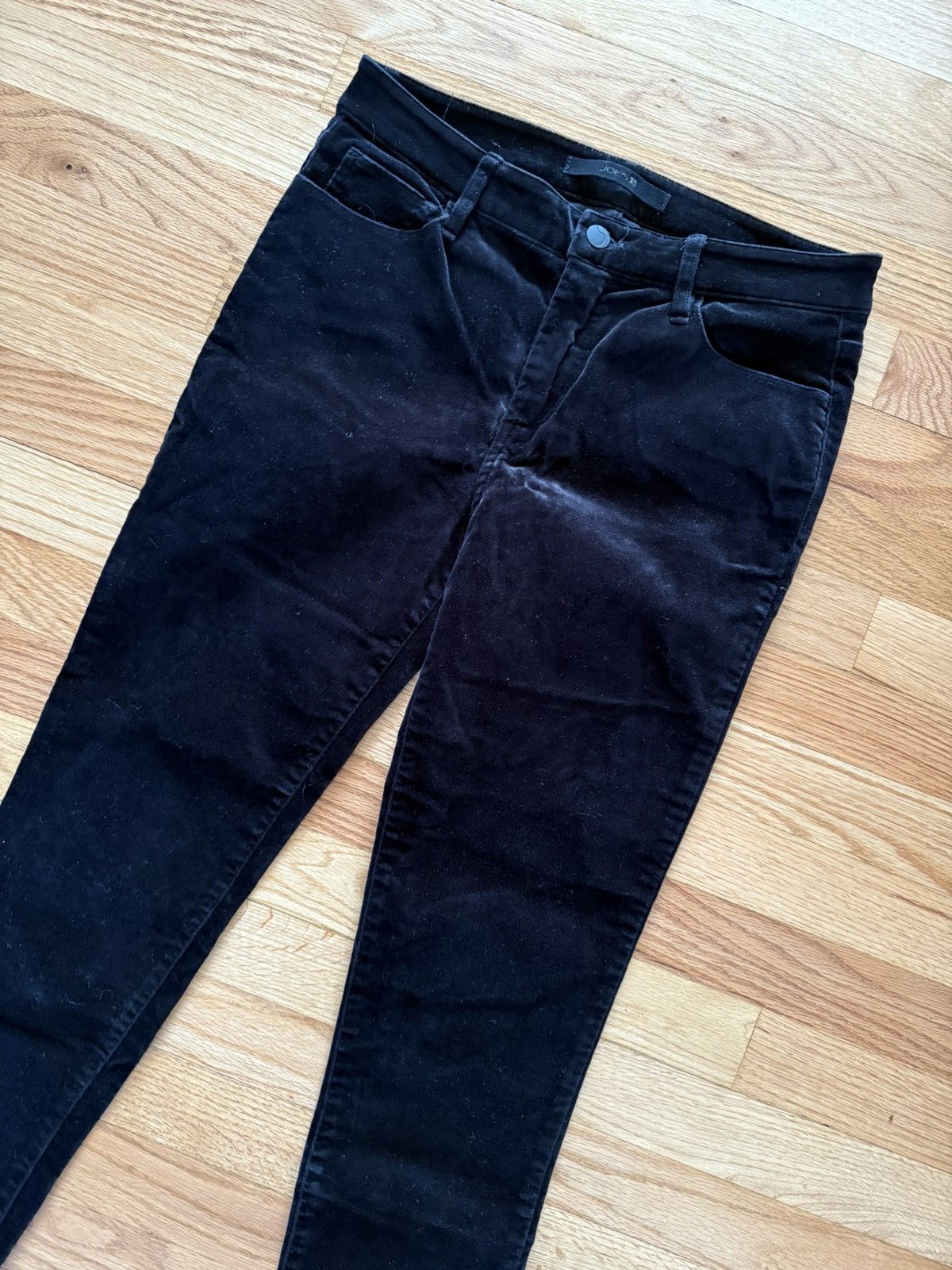 Joe's Joe’s Jeans Women Black Velvet Skinny Jeans 28W Size 28" / US 6 / IT 42 - 3 Thumbnail
