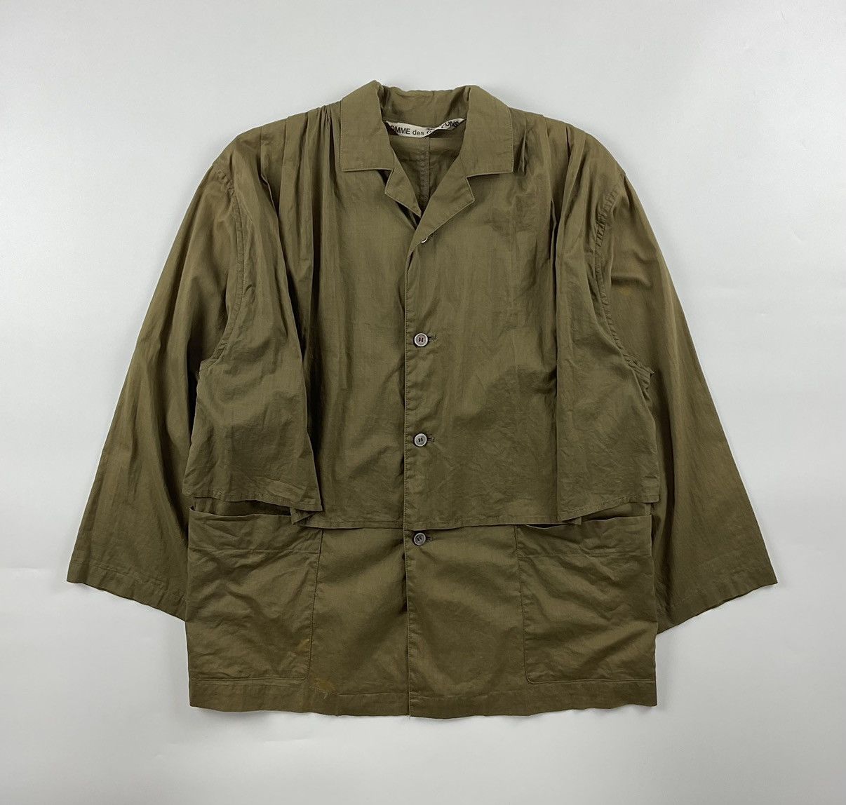 COMME DES GARCONS mixed fabric shirt