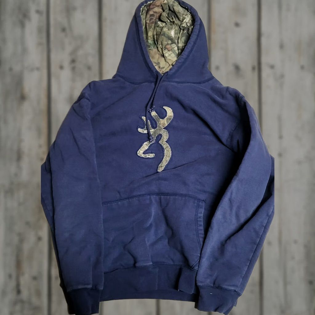 Vintage VINTAGE Browning Hoodie Mens L Brown 90s Outdoor Logo Hooded Pockets Pullover Cotton Size US L / EU 52-54 / 3 - 1 Thumbnail