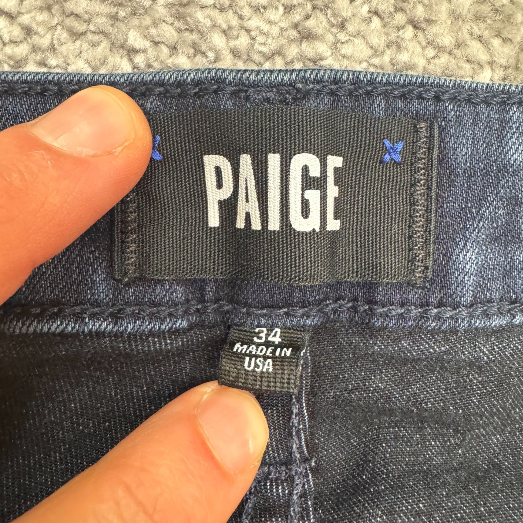 Paige PAIGE Federal Slim Straight Jeans Mens 34x30 Denim Blue Dark Wash Casual USA Streetwear 90s Modern Mens Size US 34 / EU 50 - 7 Thumbnail