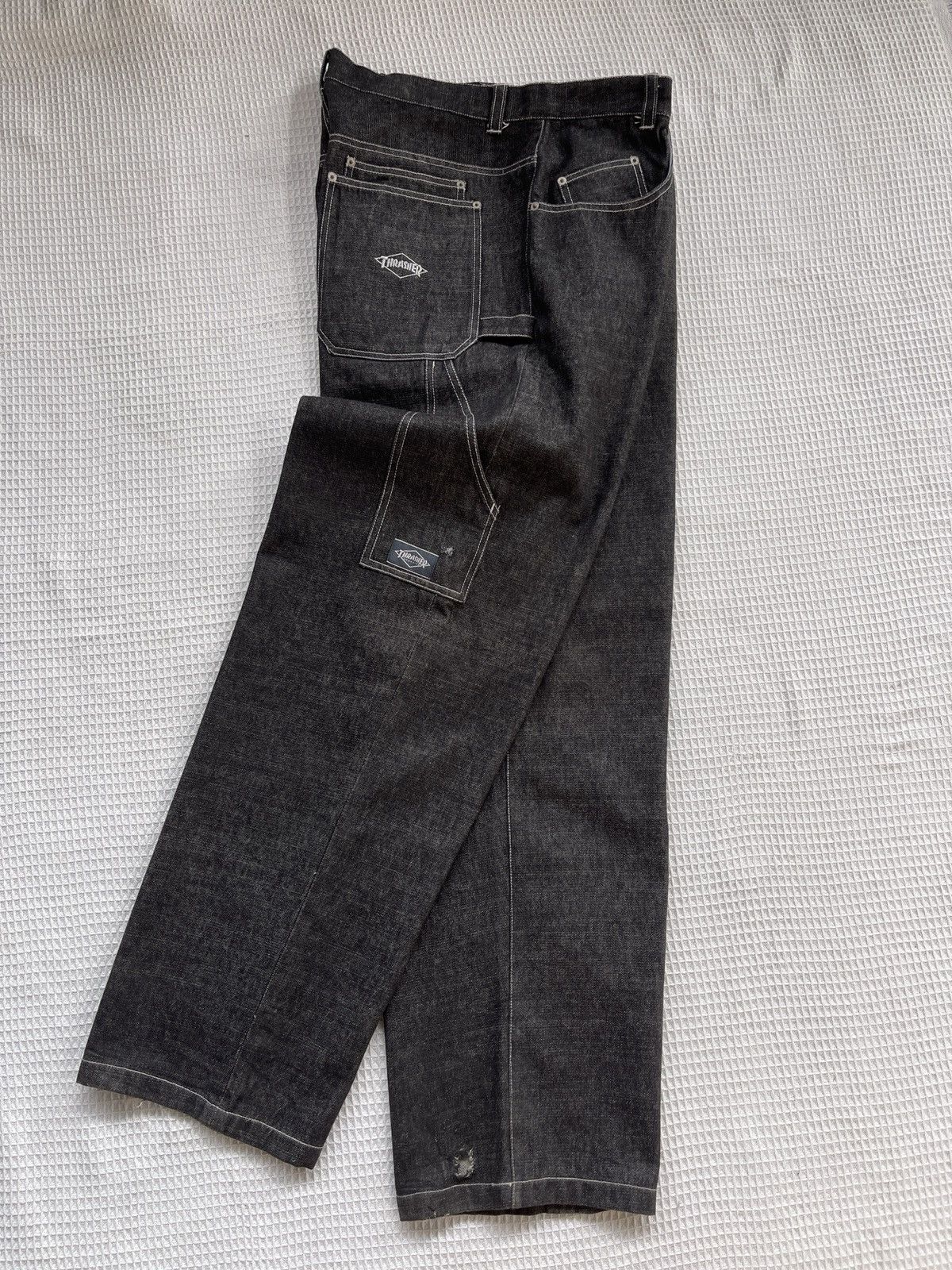 Thrasher × Vintage LastDrop🔥Very Rare🔥THRASHER MAGAZINE Skateboards Baggy Jeans Size US 36 / EU 52 - 4 Thumbnail
