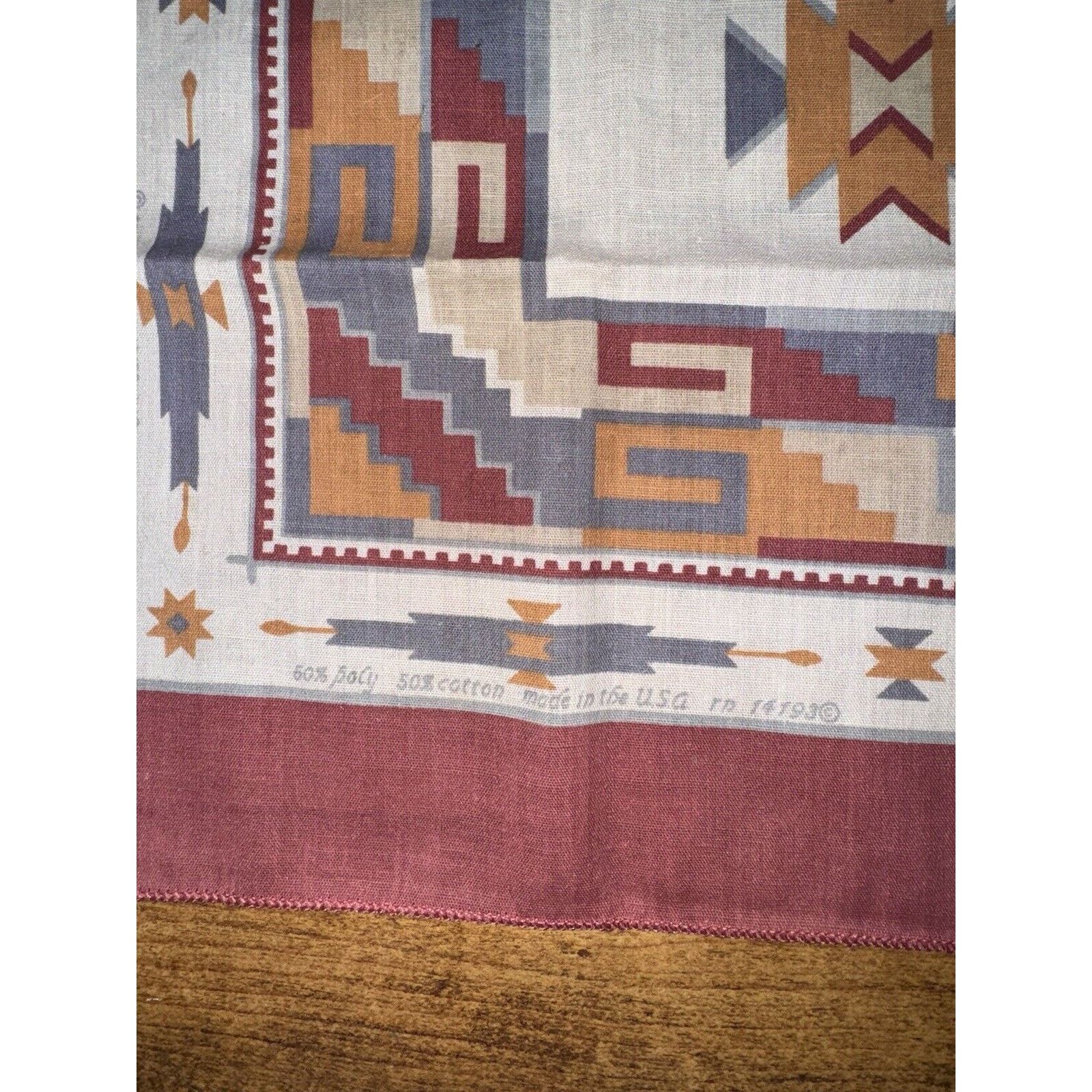 Native × Vintage × Western Mountaineering Vintage Native American Western Bandana Pocket Square Maroon Size ONE SIZE - 3 Thumbnail