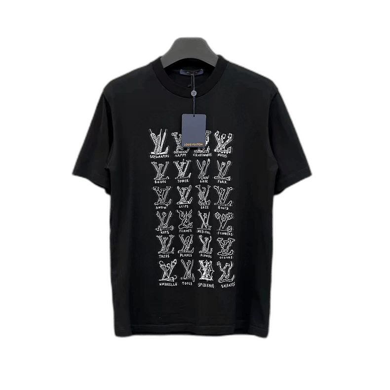 Louis Vuitton Louis Vuitton Black Short Sleeve TShirt-2506 Size US XL / EU 56 / 4 - 1 Thumbnail
