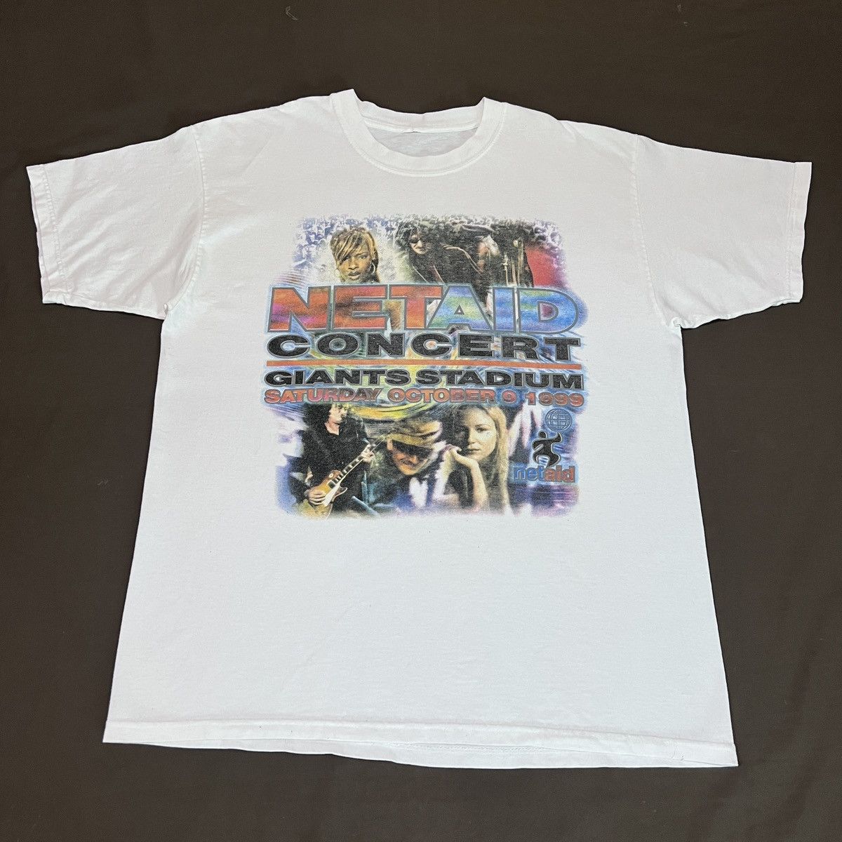 Rap Tees Vintage 90s NetAid Busta Rhymes Puff Daddy Mary J Blige XL Size US XL / EU 56 / 4 - 5 Thumbnail