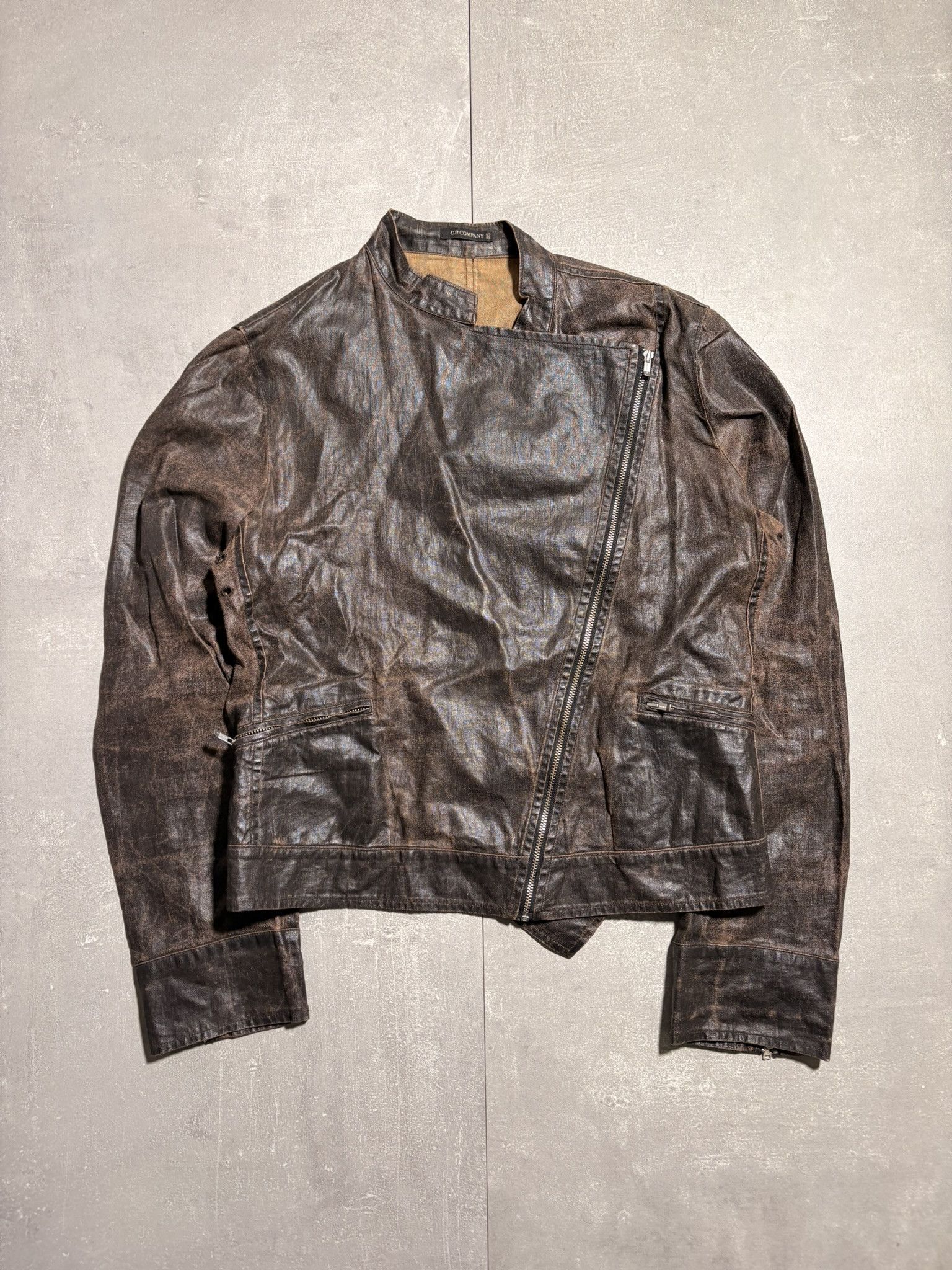C.P. Company C.P. Company Waxed Linen Motorcycle Jacket Massimo Osti 80s Size US S / EU 44-46 / 1 - 1 Thumbnail