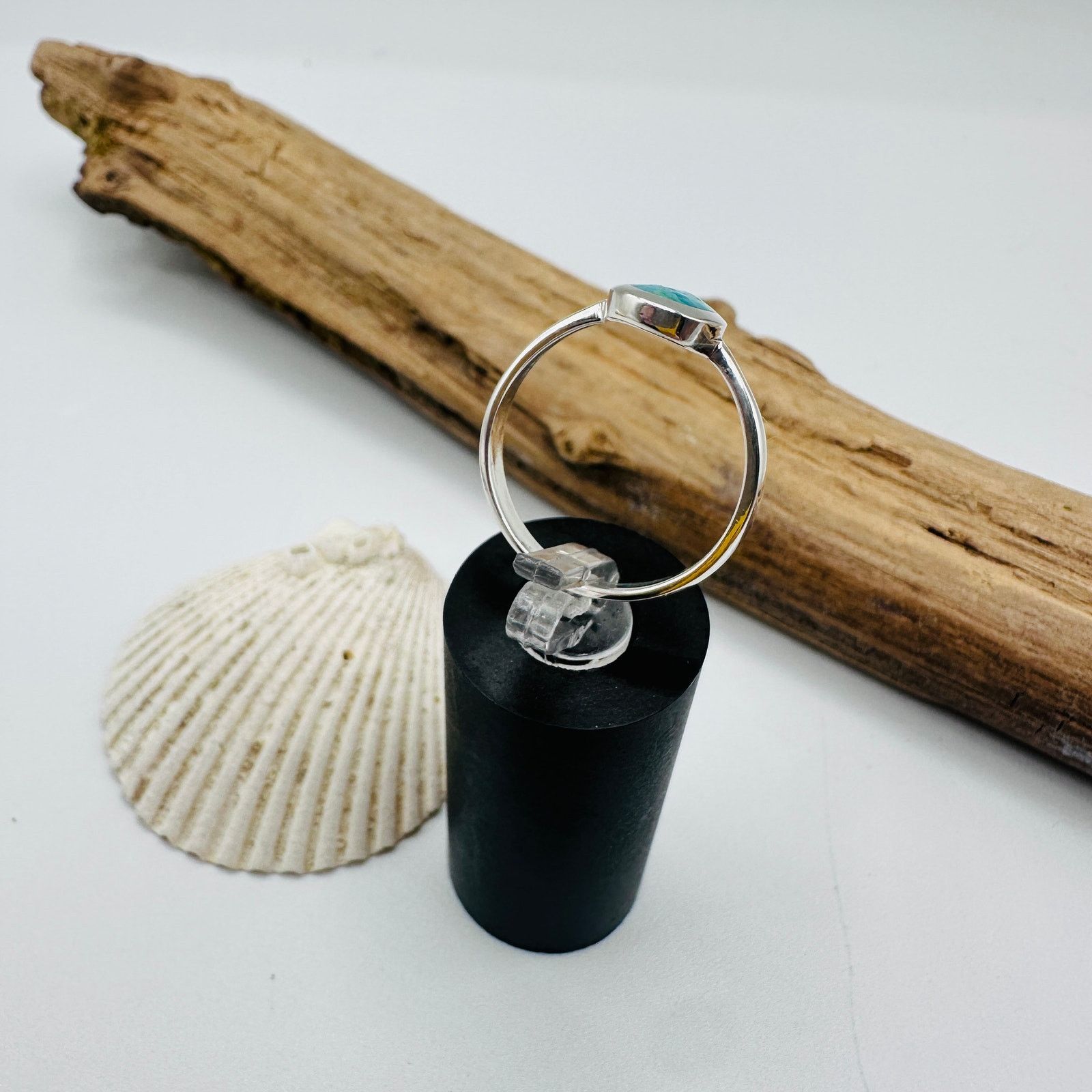 The Unbranded Brand Sterling Silver Genuine Turquoise Ring, Boho Ring Size ONE SIZE - 5 Thumbnail