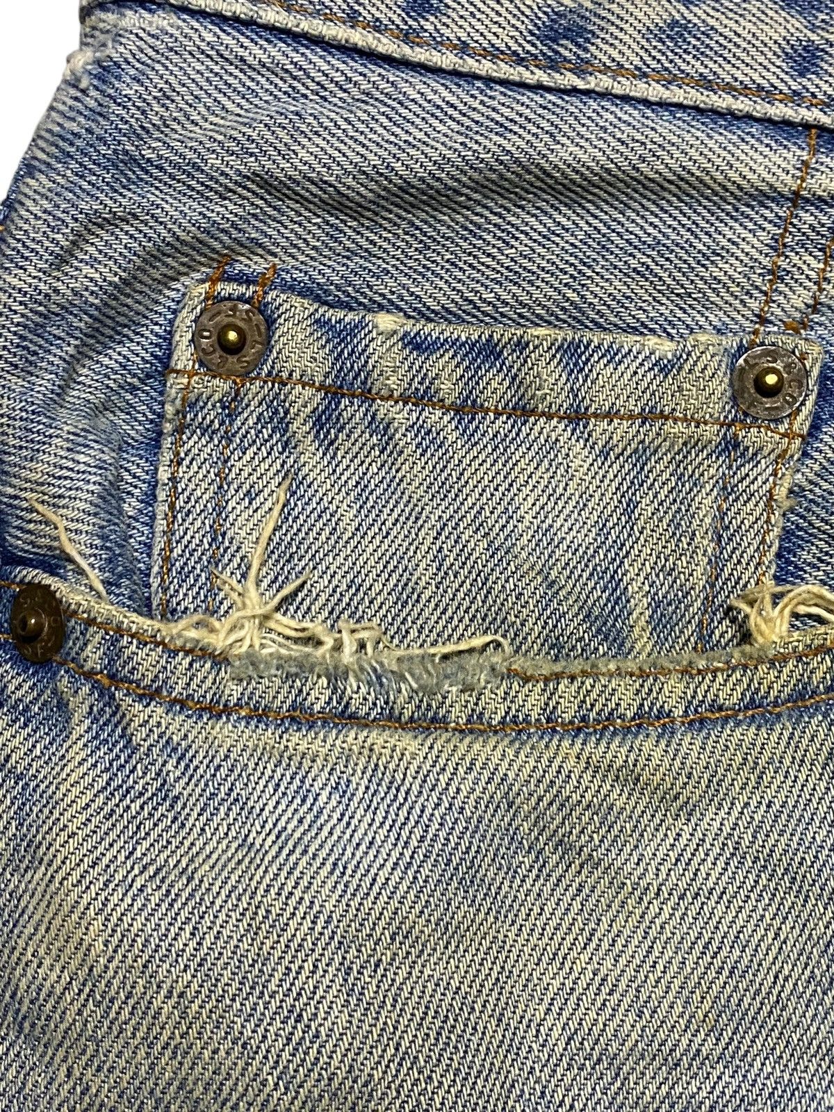 Levi's Vintage Clothing Levis 501 80’s Grunge Patches Style Distressed Jeans Size US 36 / EU 52 - 13 Thumbnail
