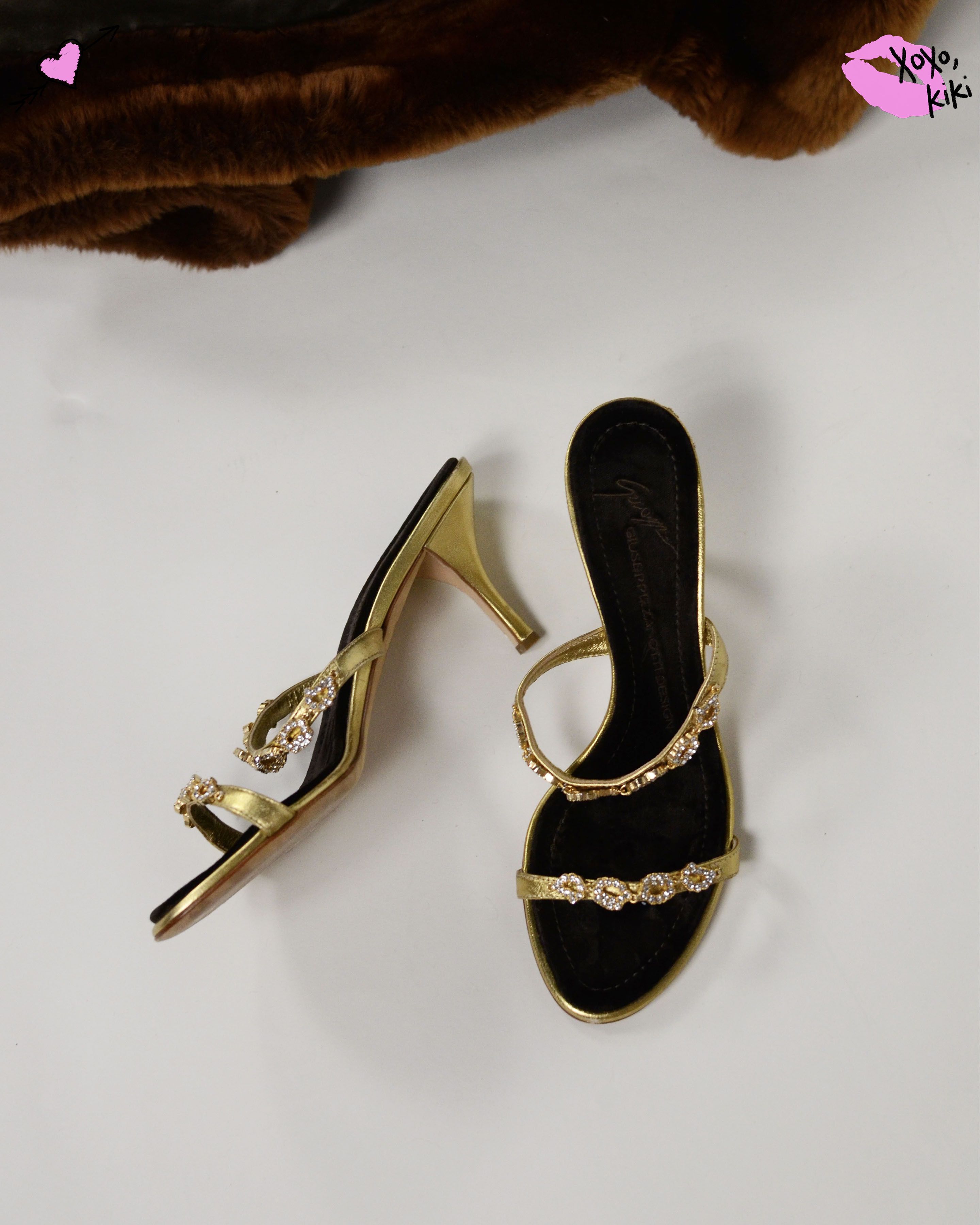 Giuseppe Zanotti GIUSEPPE ZANOTTI GOLD RHINESTONE HEELS Size US 7 / IT 37 - 5 Thumbnail