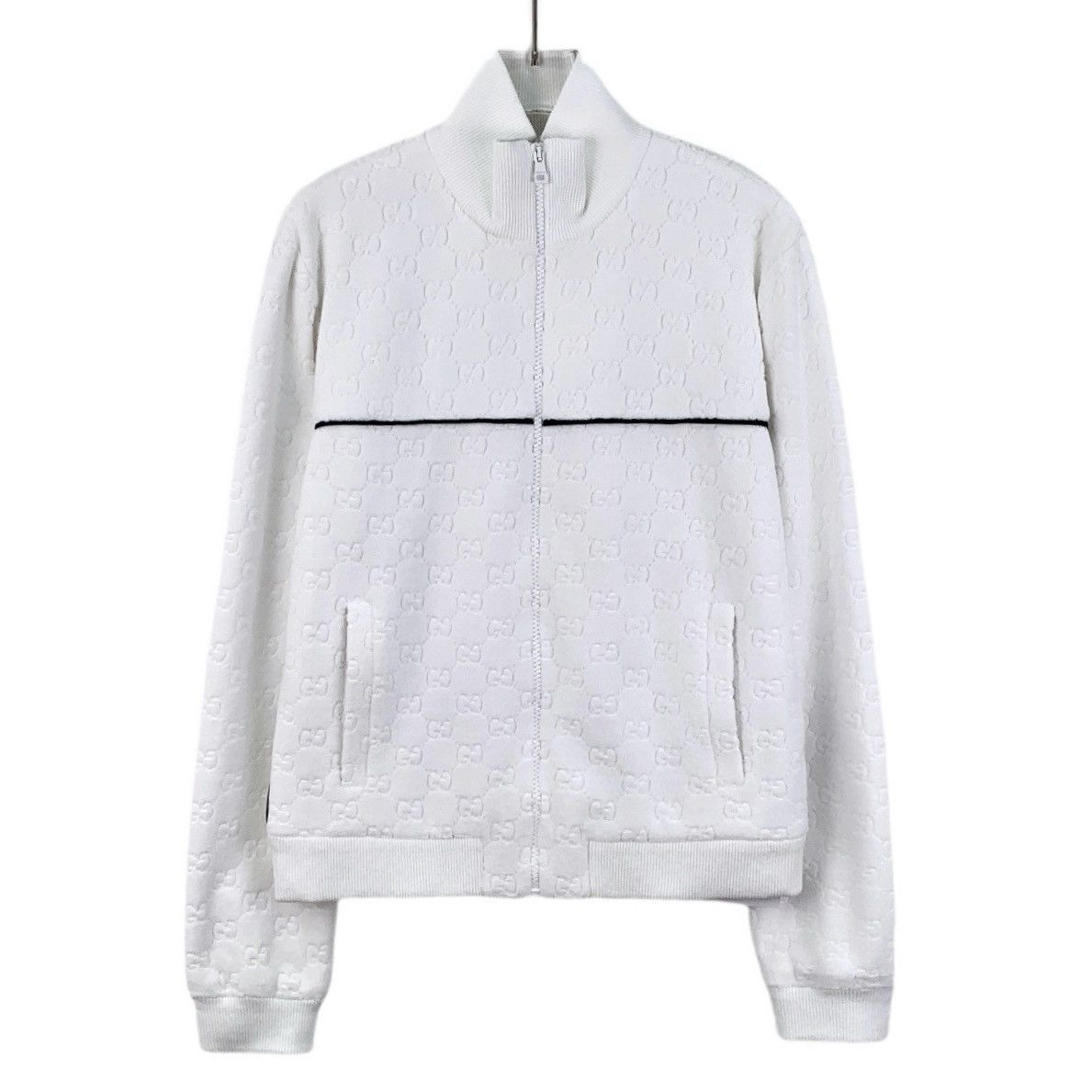 Gucci Gucci White Logo Jacquard All Over Print Cotton Jacket Size M / US 6-8 / IT 42-44 - 1 Thumbnail