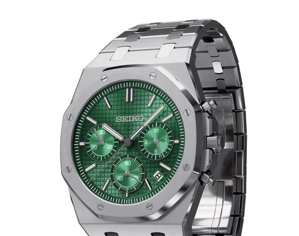 Seiko Mod Seiko Royal Oak Chronograph Watch Size ONE SIZE - 1 Thumbnail