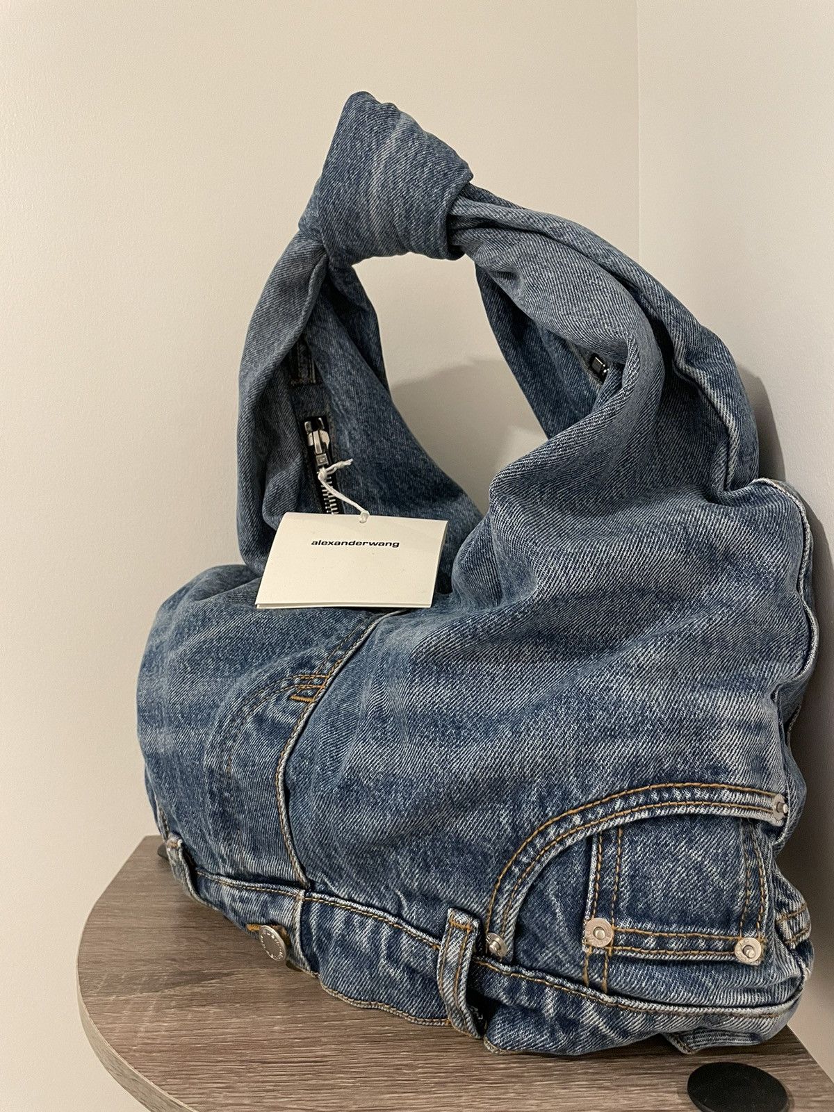 Alexander Wang Alexander Wang Zipped Denim Hobo Bag Size ONE SIZE - 2 Thumbnail