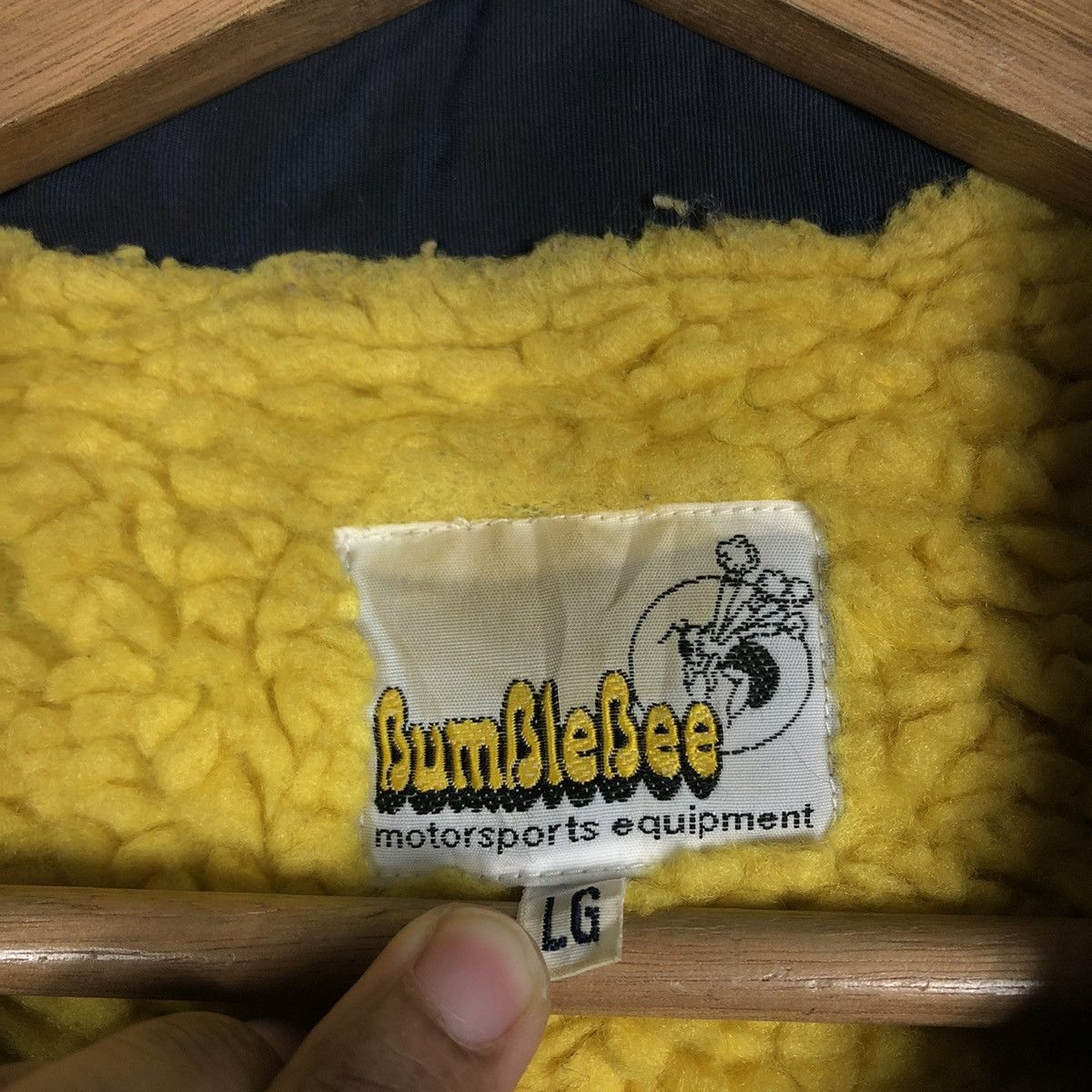 Japanese Brand 📌VINTAGE BOMBER BIKER JACKET BUMBLEBEE RACING CLUB USA Size US L / EU 52-54 / 3 - 21 Thumbnail