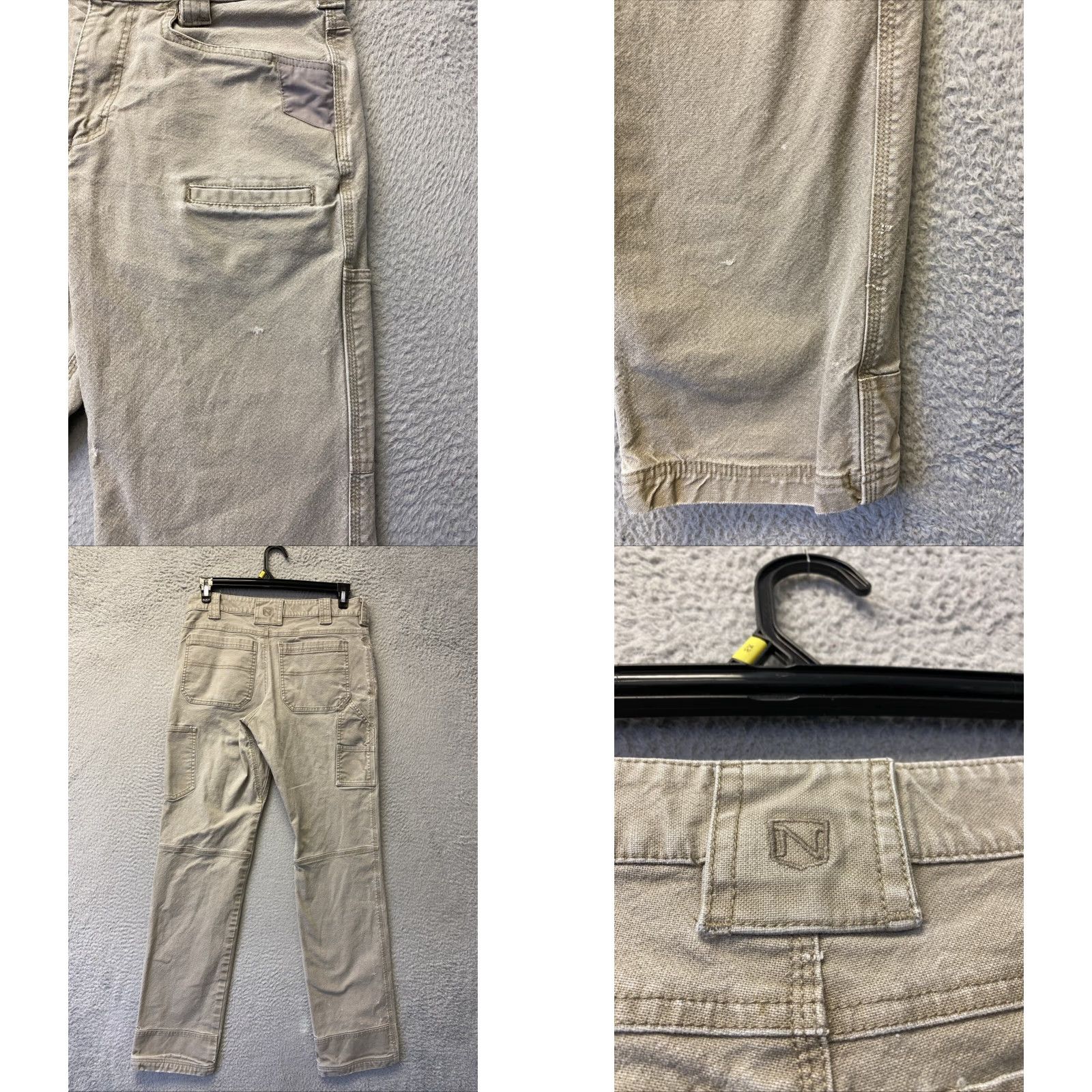 Vintage VINTAGE Hammer Drill Canvas Carpenter Work Pants Men 32 Waist Mid Rise Straight Leg Sand Cotton Durable Workwear Size US 32 / EU 48 - 8 Thumbnail
