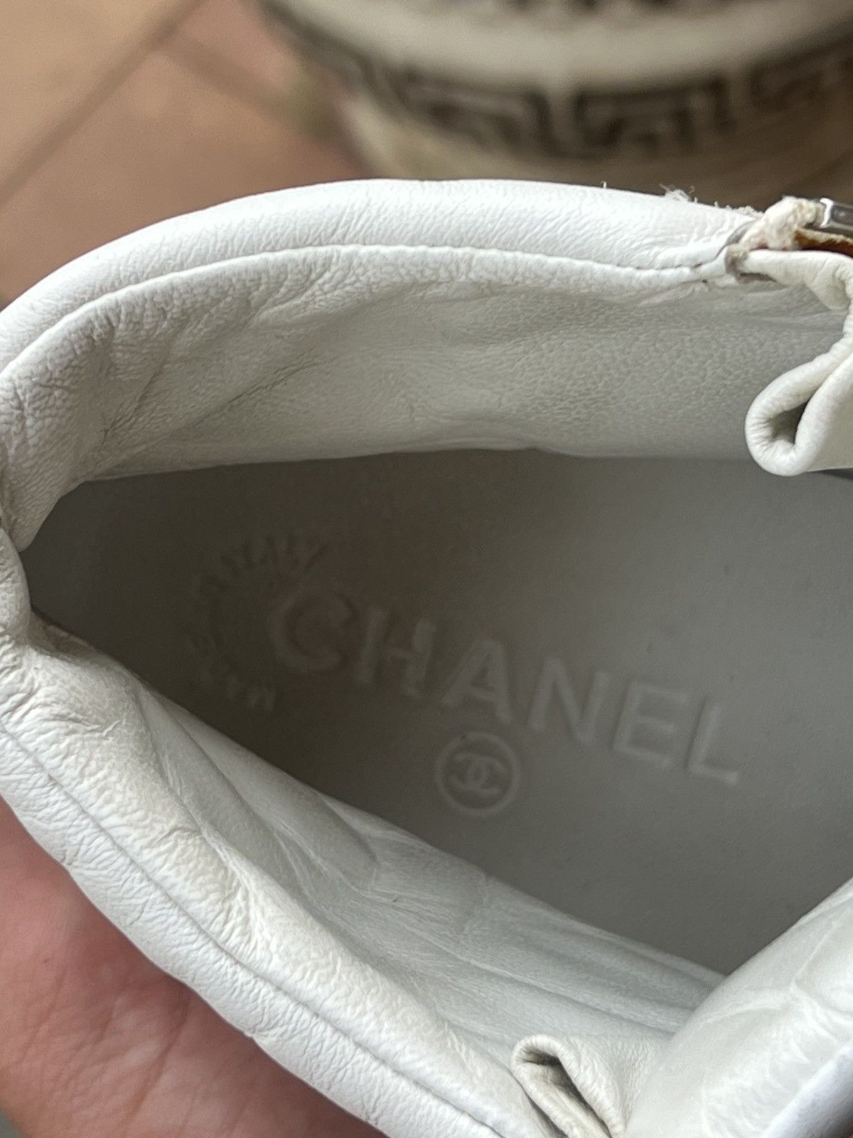 Chanel Chanel White High Top Sneakers Size US 7 / IT 37 - 9 Thumbnail