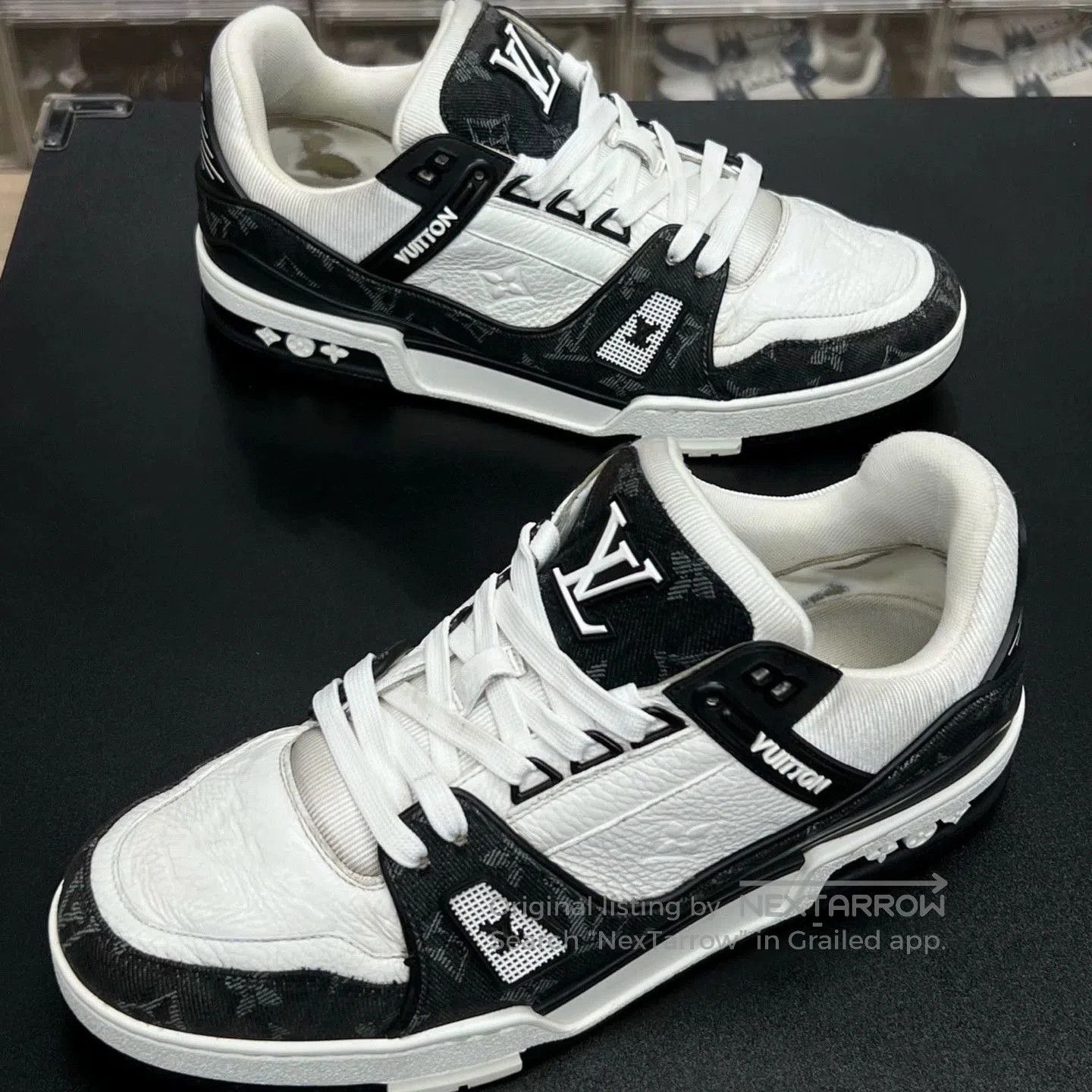 Louis Vuitton lv trainer black and white sneakers uk7.5. Size US 7.5 / EU 40-41 - 1 Thumbnail