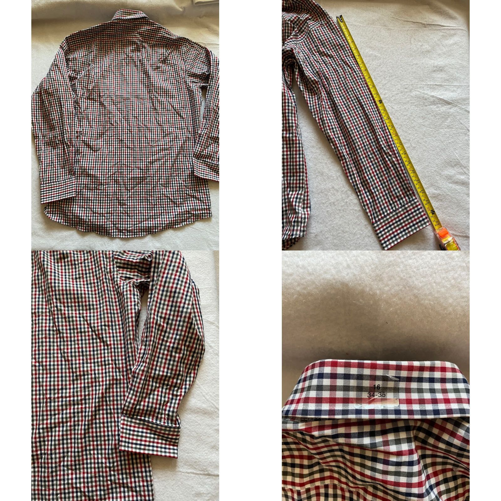 Club Room Club Room Button Shirt Men’s 16 Regular-Fit 100% Cotton Plaids & Checks Blue Red Multicolor Dress Shirt Mens Size US L / EU 52-54 / 3 - 8 Thumbnail