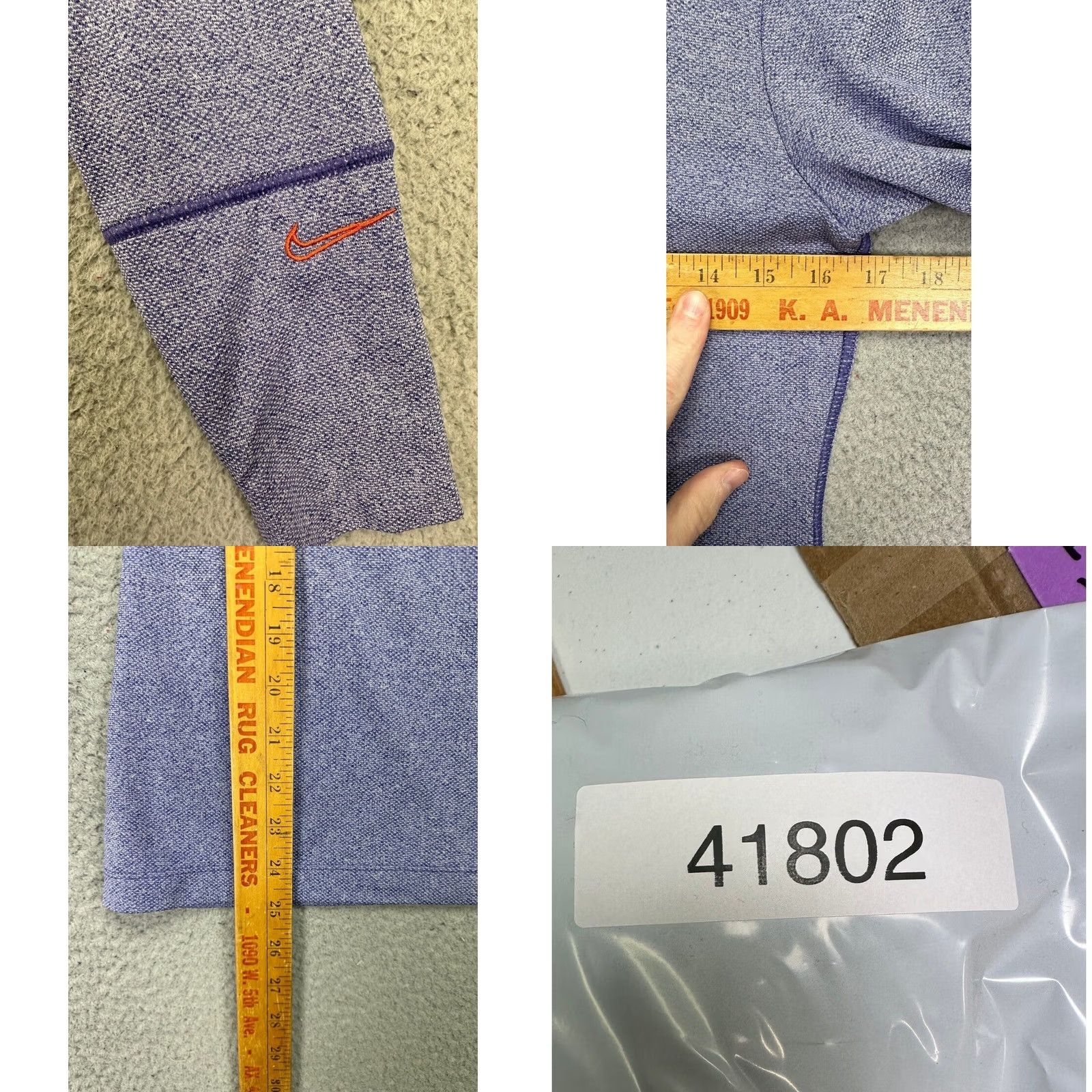Nike Nike Golf Women Small Purple Dri-Fit Broken Stripe Henley Athletic T-Shirt Size S / US 4 / IT 40 - 8 Thumbnail