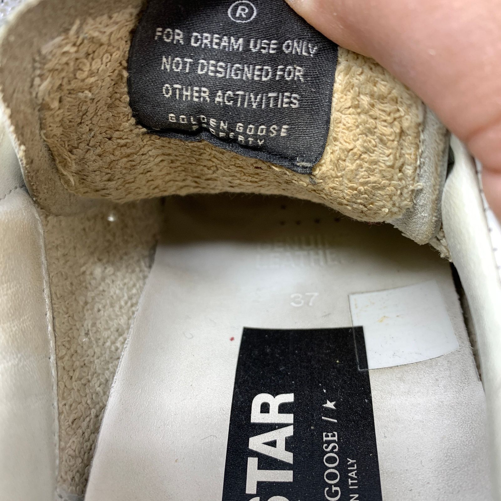 Golden Goose Golden Goose Hi Star Platform Sneakers 37 US 7 White Silver Size US 7 / IT 37 - 7 Thumbnail