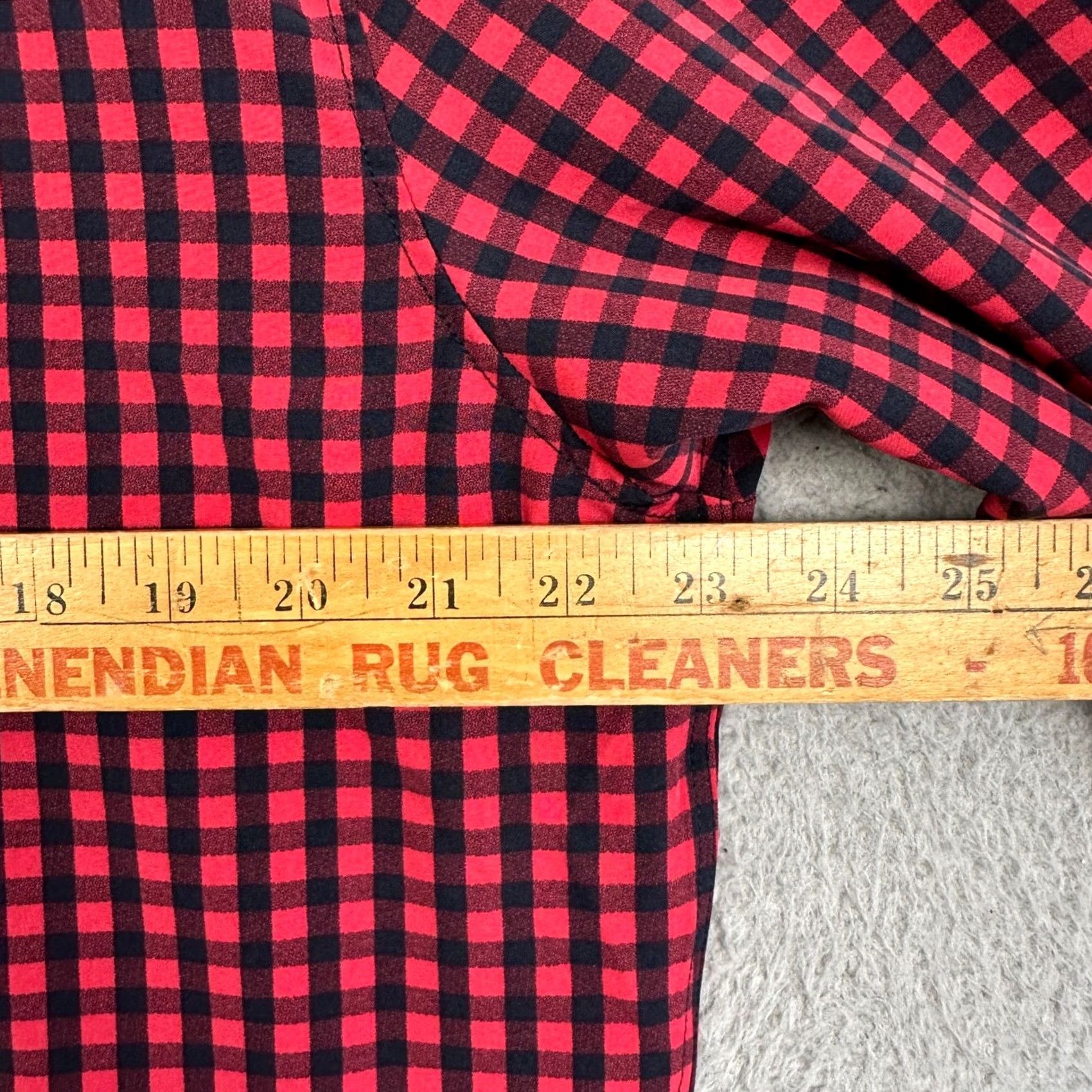 Denime Denim & Flower Ricky Singh Button-Down Shirt Mens XL Red Black Gingham Check 8 Way Stretch Wrinkle-Free Moisture Wicking Button-Up Size US XL / EU 56 / 4 - 6 Thumbnail