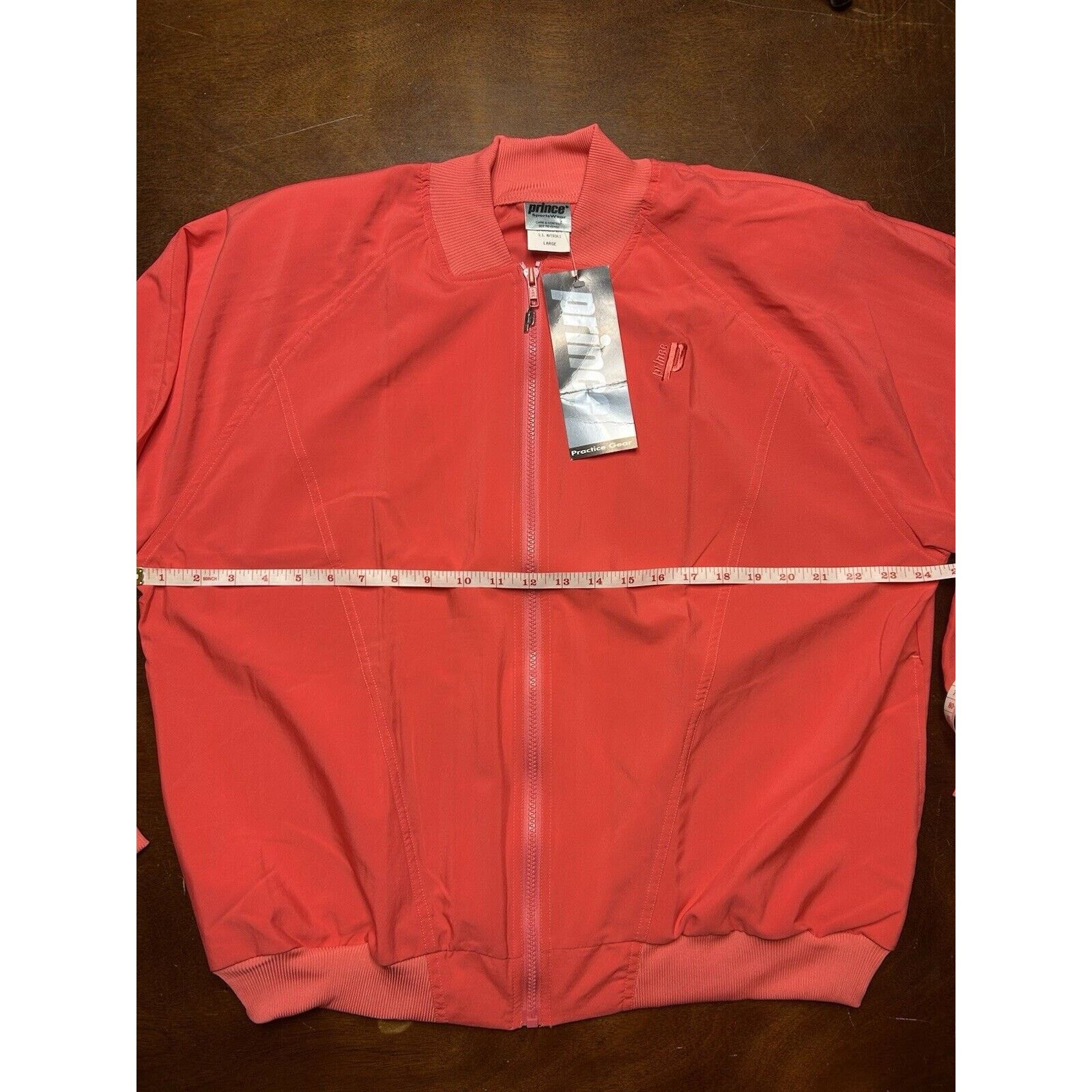 Prince VTG 1993 Prince Tennis Salmon Pink Zip Up Windbreaker NWT Size L / US 10 / IT 46 - 5 Thumbnail