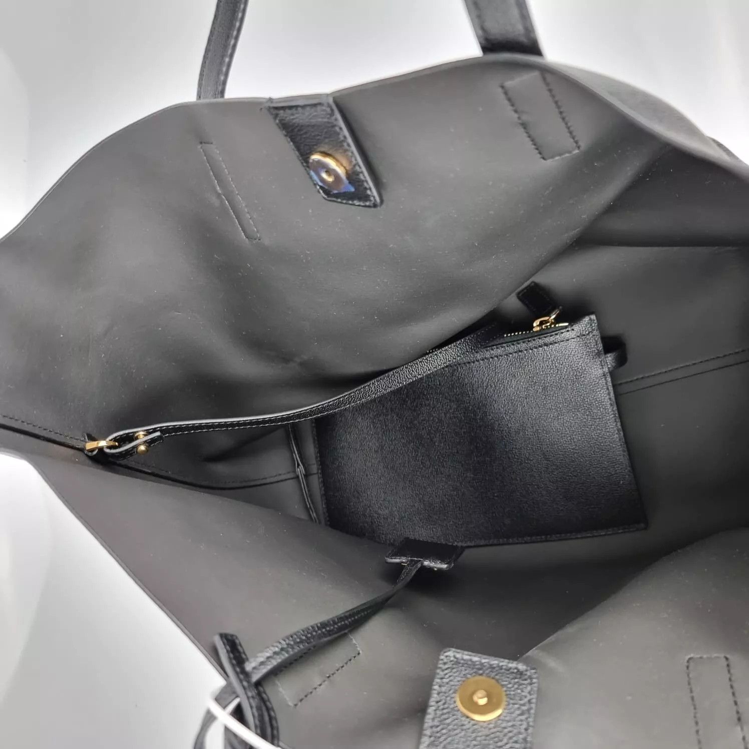 Versace Versace Black Leather Tote Bag New Size ONE SIZE - 8 Thumbnail