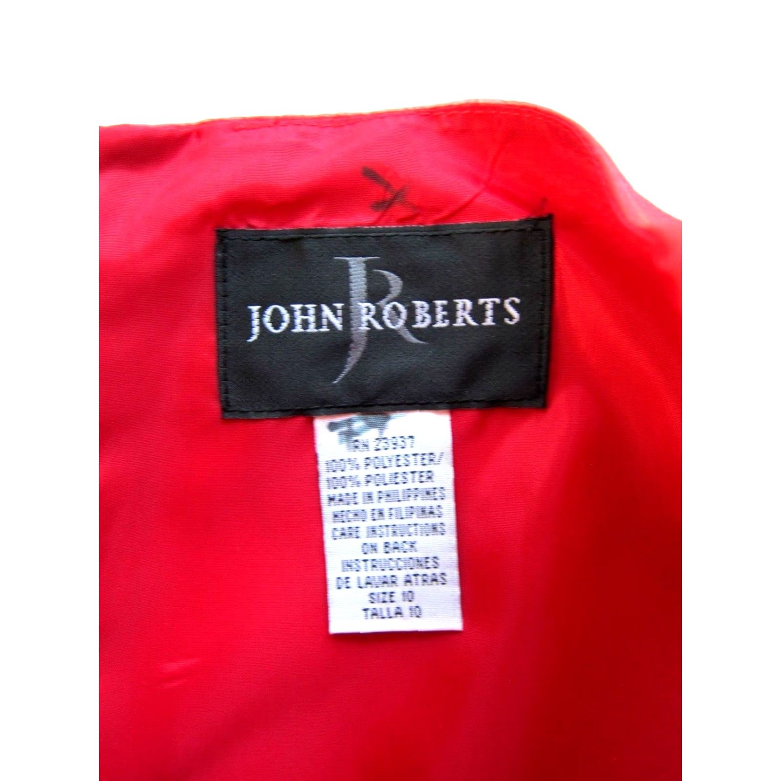 Vintage VINTAGE John Roberts Red Yellow Floral Satin Sleeveless Straight Tunic Tank Dress 10 Size L / US 10 / IT 46 - 3 Thumbnail