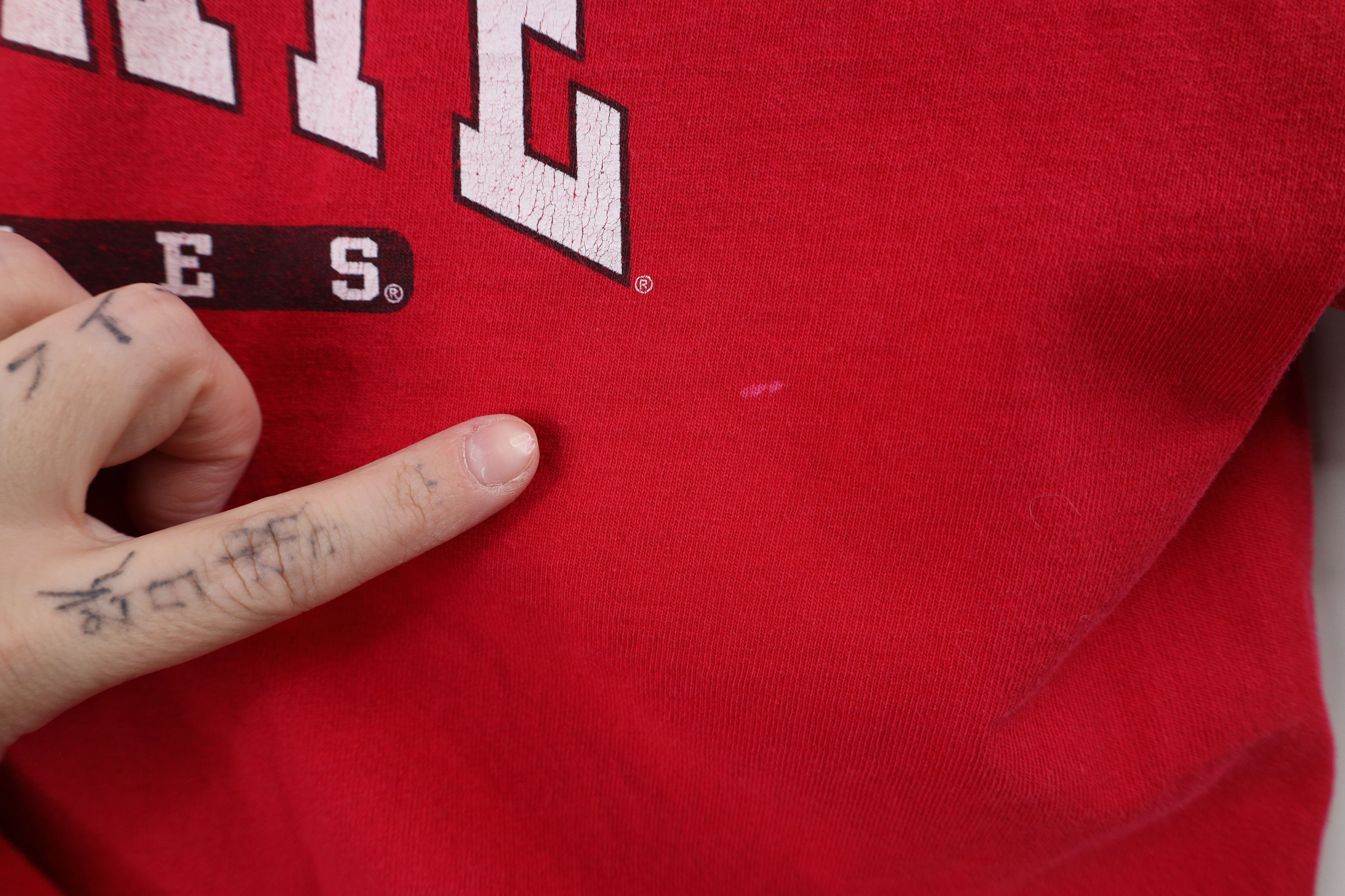 Vintage Vintage 90s Spell Out Ohio State University T-Shirt Red Size US L / EU 52-54 / 3 - 5 Thumbnail