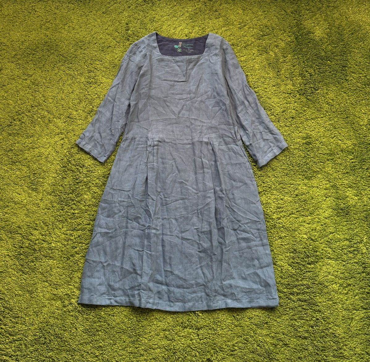 Designer Gudrun Sjoden 100% linen midi dress Size S / US 4 / IT 40 - 1 Thumbnail
