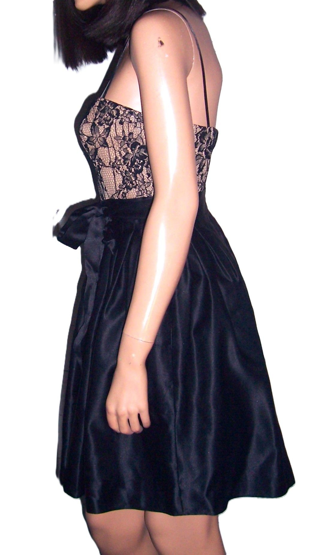 Other Aidan Mattox Black Beige Floral Lace Dress 4 Size S / US 4 / IT 40 - 5 Thumbnail