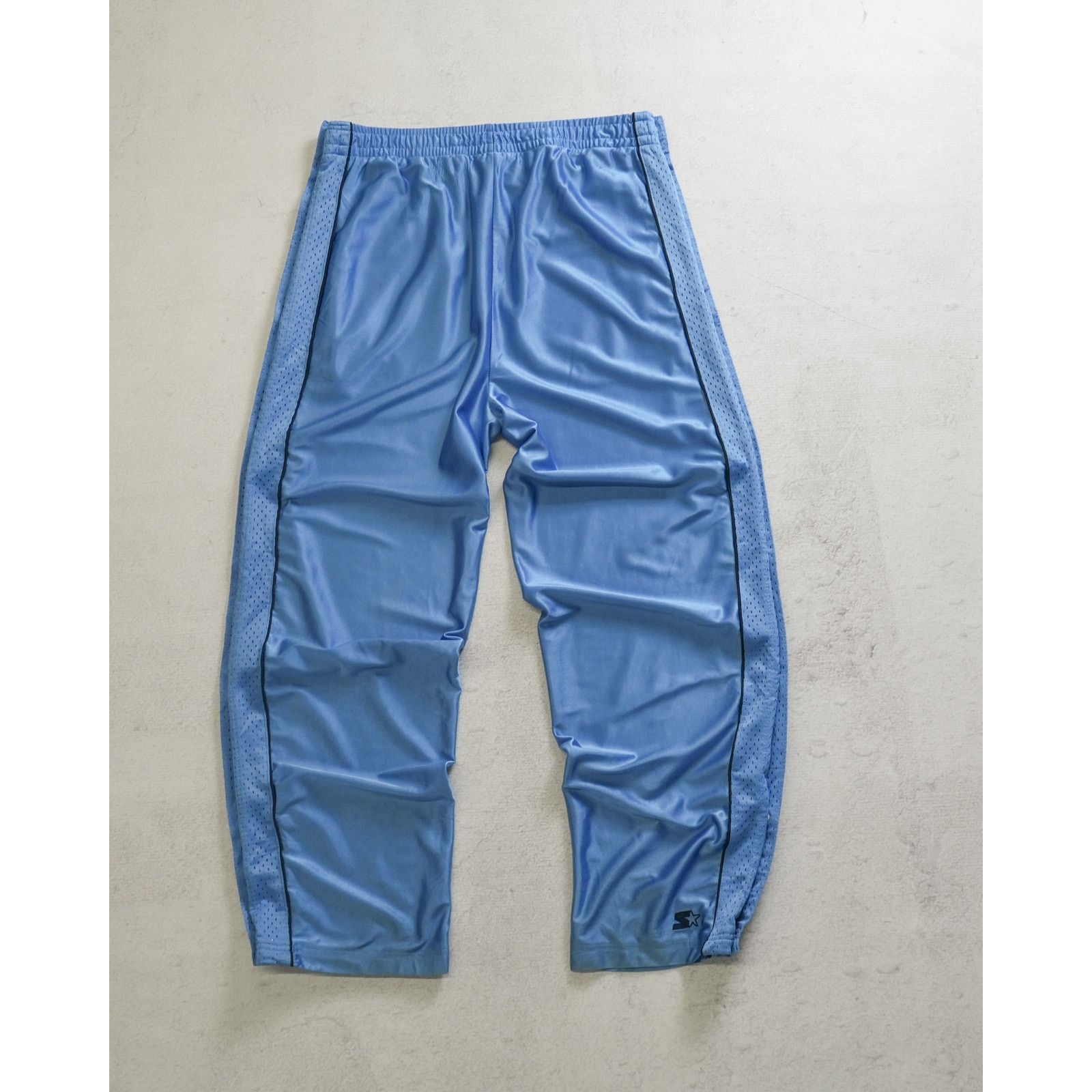 Starter Vintage 90s Starter Tearaway Blue Mens Track Pants - Large Size US 38 / EU 54 - 2 Thumbnail
