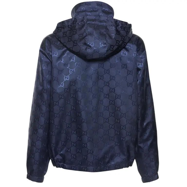 Gucci o1s1wg110125 GG Canvas Nylon Jacket in Blue Size US M / EU 48-50 / 2 - 2 Thumbnail