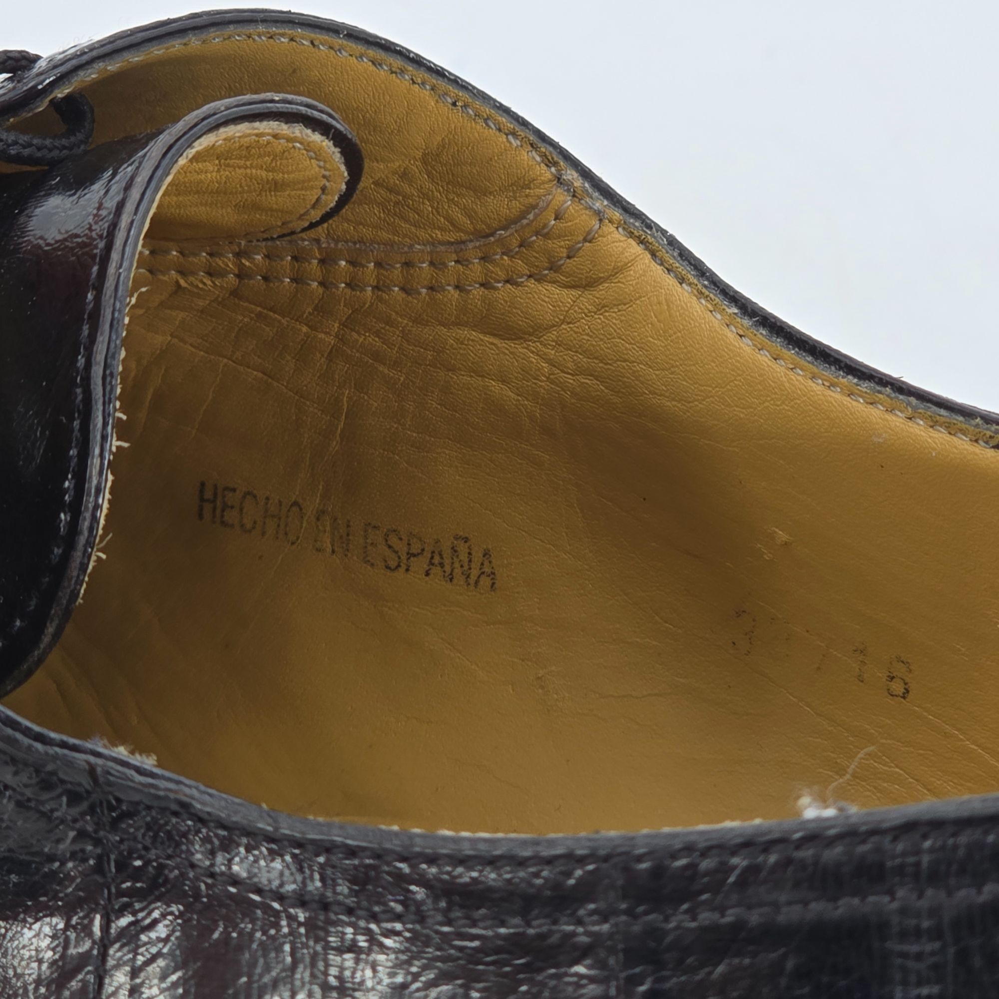 Mezlan Vintage Mezlan Platinum Exotic Eel Skin Men's Size 7E Black Size US 7 / EU 40 - 12 Thumbnail
