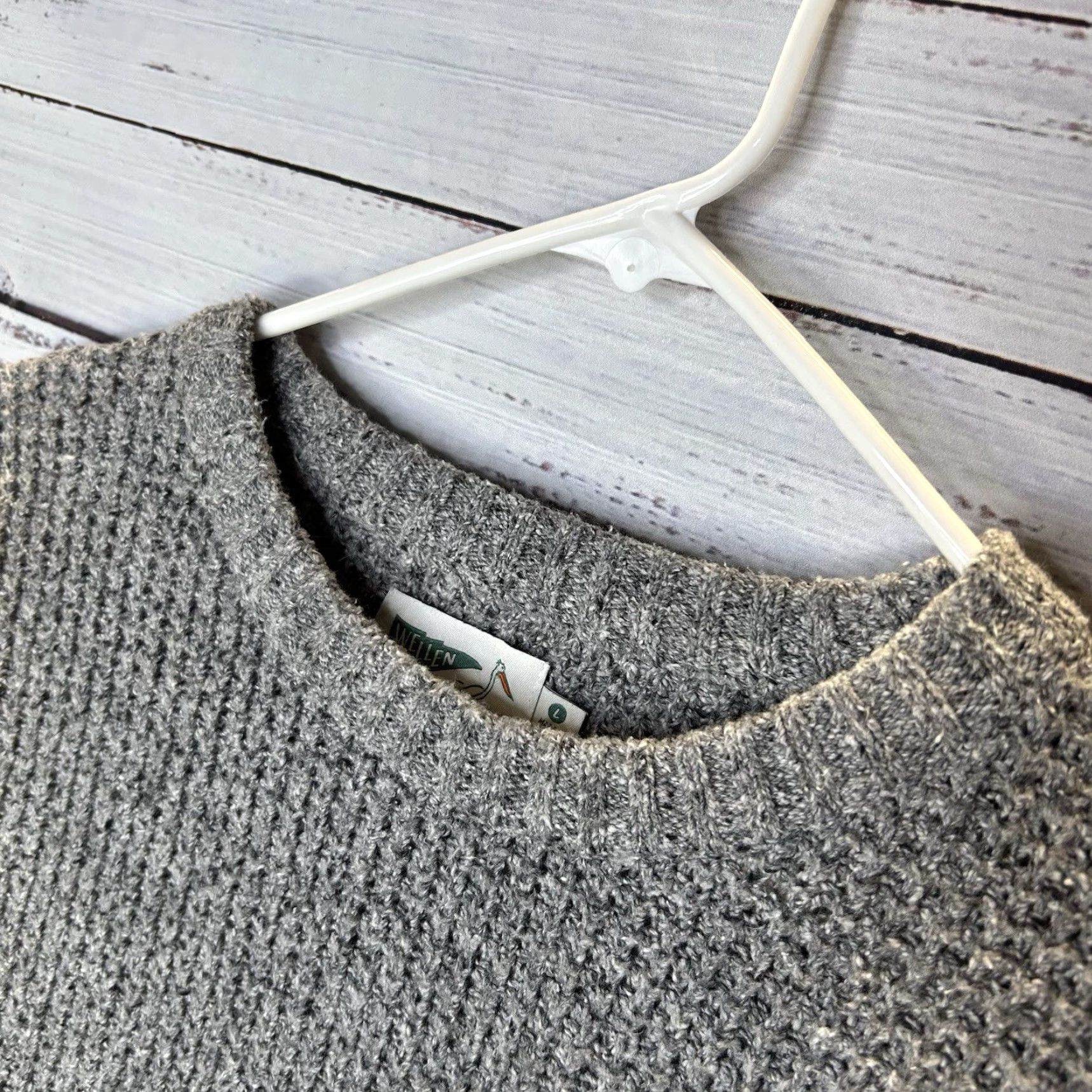 Vintage Wellen Cotton Blend Headlands Crewneck Pullover Knit Sweater Gray Men’s Large Size US L / EU 52-54 / 3 - 4 Thumbnail