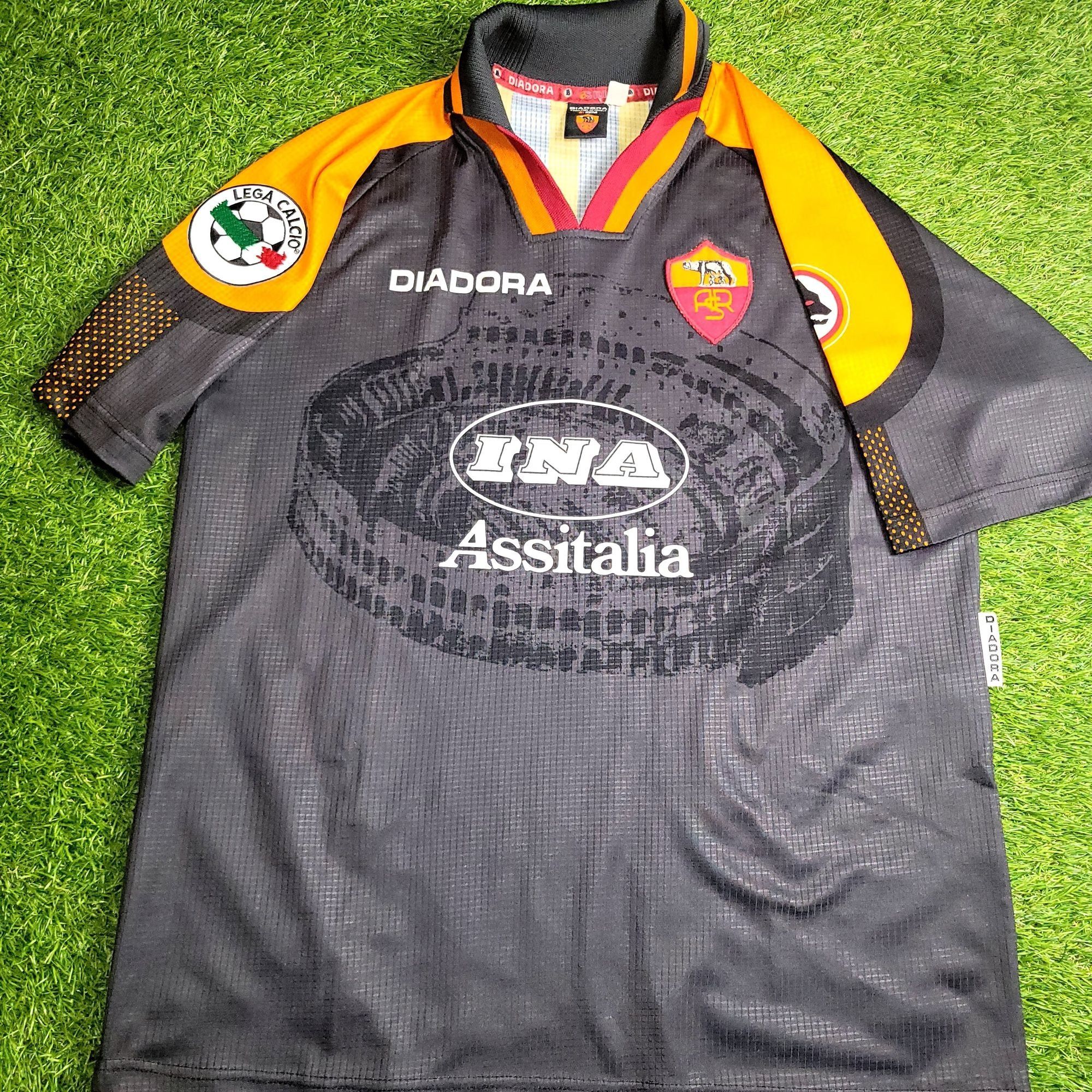 Diadora Totti As Roma Diadora 1997 1998 Third Soccer Jersey Shirt M Size US M / EU 48-50 / 2 - 2 Thumbnail