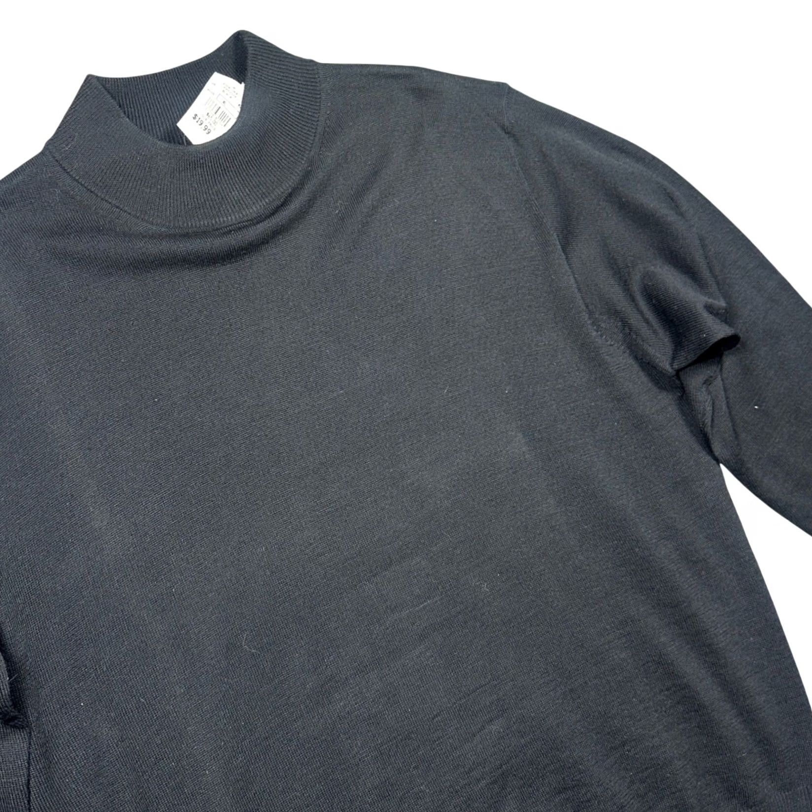 Vintage VINTAGE Linea Uomo Sweater Mens XL Black NEW Merino Wool Pullover Mock Neck Size US XL / EU 56 / 4 - 4 Thumbnail
