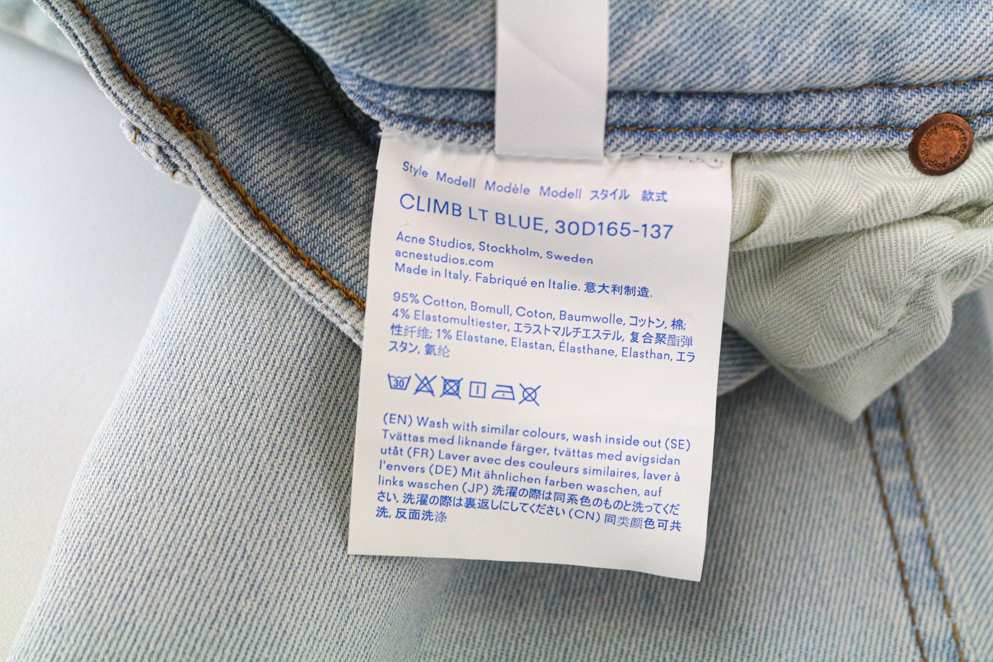 Acne Studios BLA KONST W25/L34 Blue Skinny Stretch Jeans 74515 Size 25" / US 0 / IT 36 - 5 Thumbnail