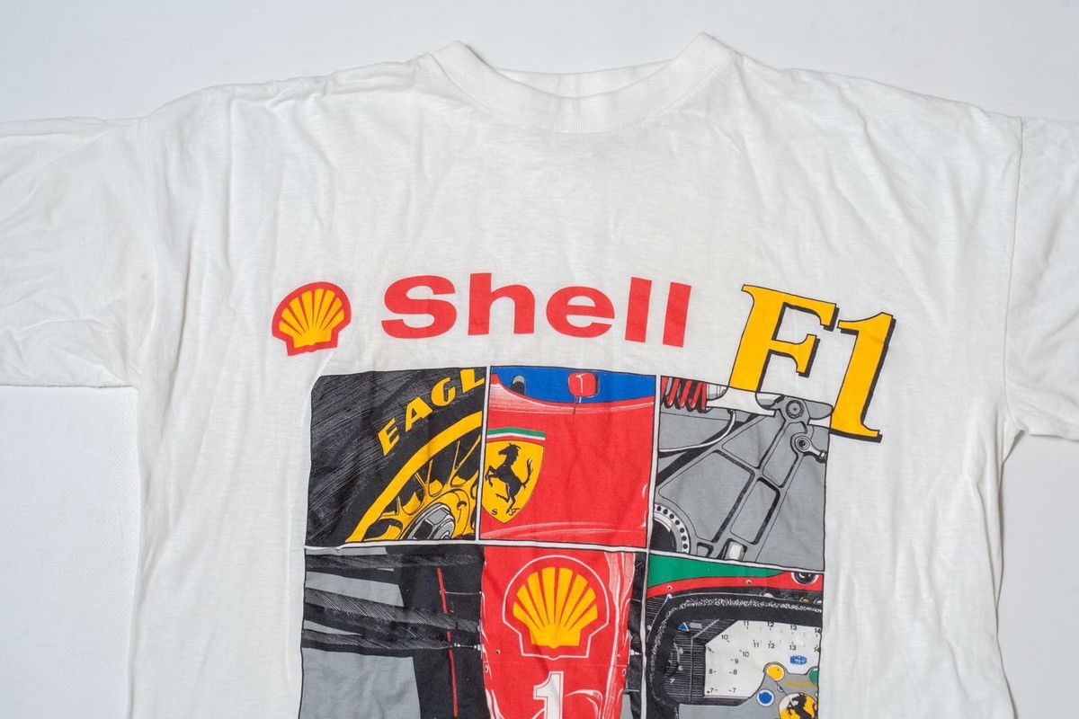 Ferrari Vintage Ferrari Shell F1 T-Shirt Size US L / EU 52-54 / 3 - 2 Thumbnail