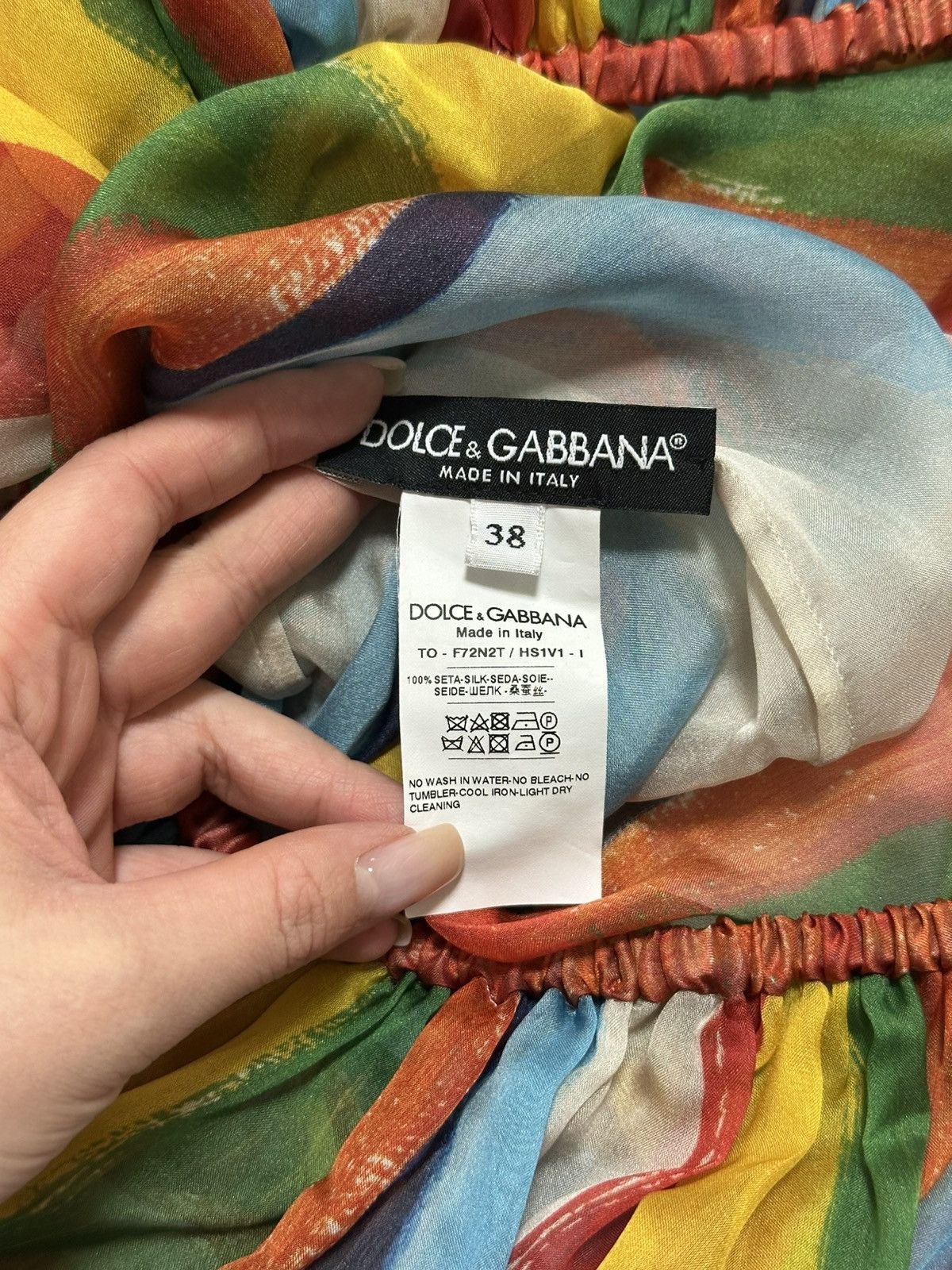 Dolce & Gabbana DOLCE&GABBANA Spring Summer 2002 Striped Sheer Silk Top Size S / US 4 / IT 40 - 5 Thumbnail