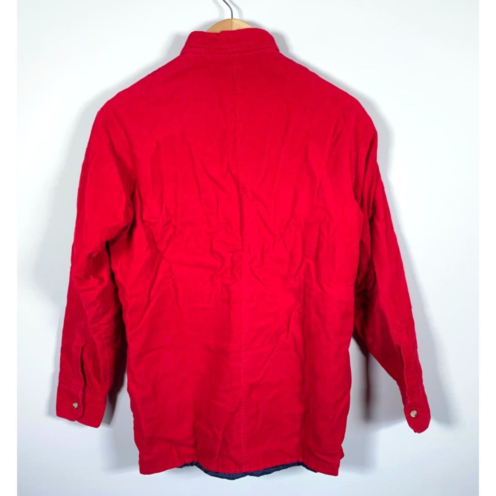 Vintage VINTAGE St. John's Bay Corduroy Shirt Jacket Men's Medium Red Quilted Lined Shacket 90s Grunge Retro Casual Workwear Pockets Size US M / EU 48-50 / 2 - 2 Thumbnail