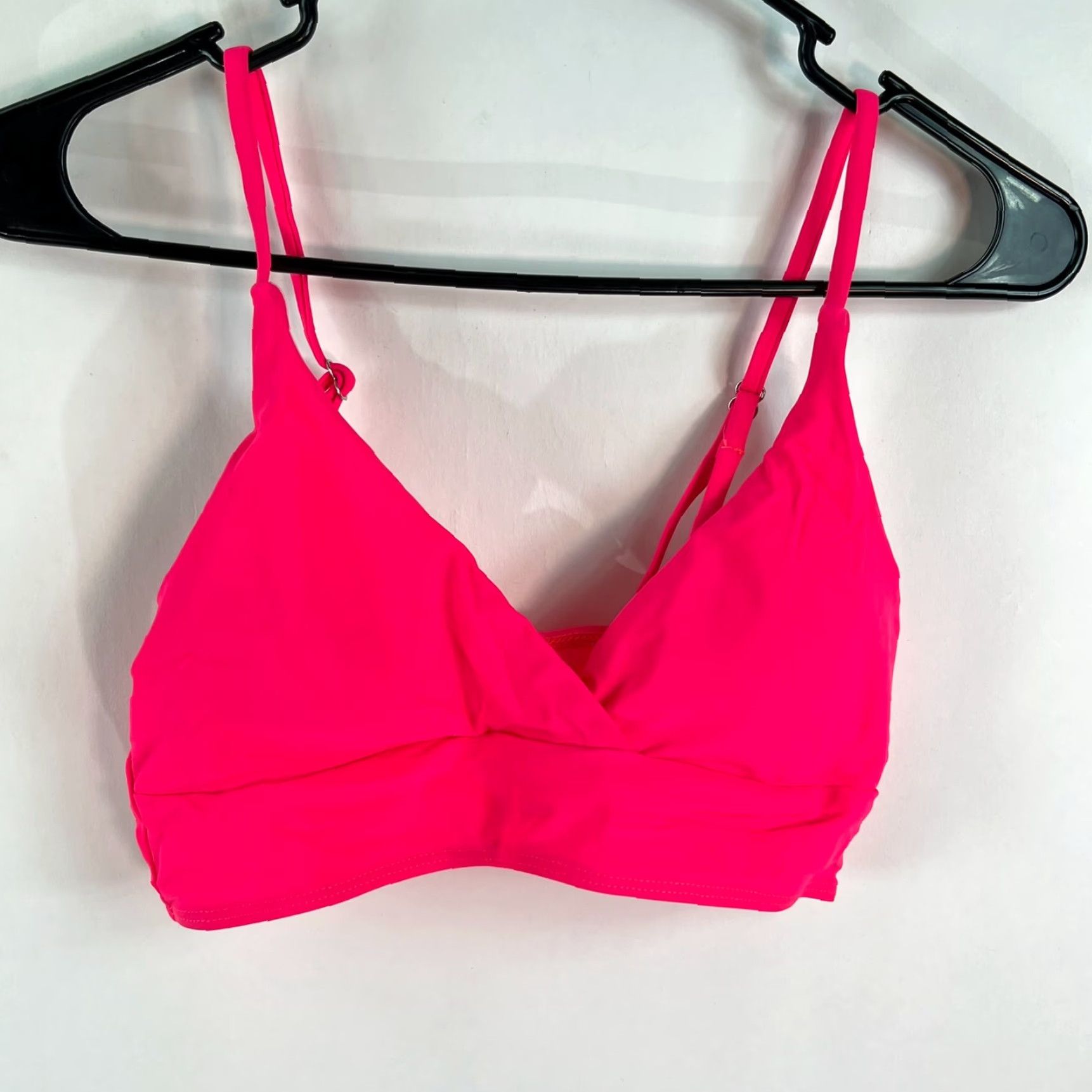 Shein SheIn Bikini Swimsuit Womens Size M Pink 2 Piece Swim Top Bandeau Spaghetti Strap Adjustable Padded Nylon Spandex Size ONE SIZE - 2 Thumbnail