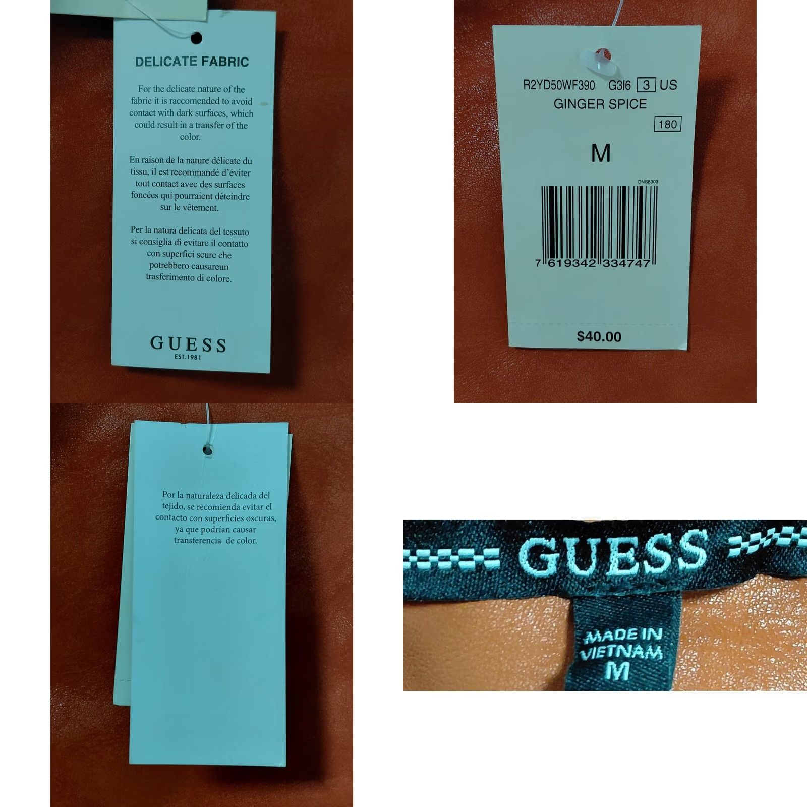 Guess GUESS Skirt Women Size M Ginger Spice Solid Lightweight Size 32" / US 10 / IT 46 - 8 Thumbnail
