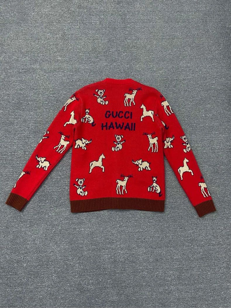 Gucci Gucci Animal pattern embroidered knitted cardigan coat Size XS / US 0-2 / IT 36-38 - 2 Thumbnail